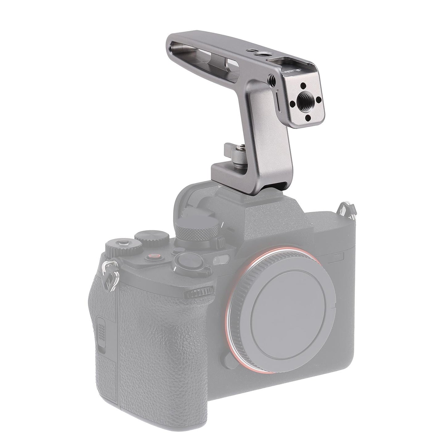 Silver Cold Shoe Mount 2x 1/4-20 and 2x 3/8"-16 for DSLR Camera Monitors"