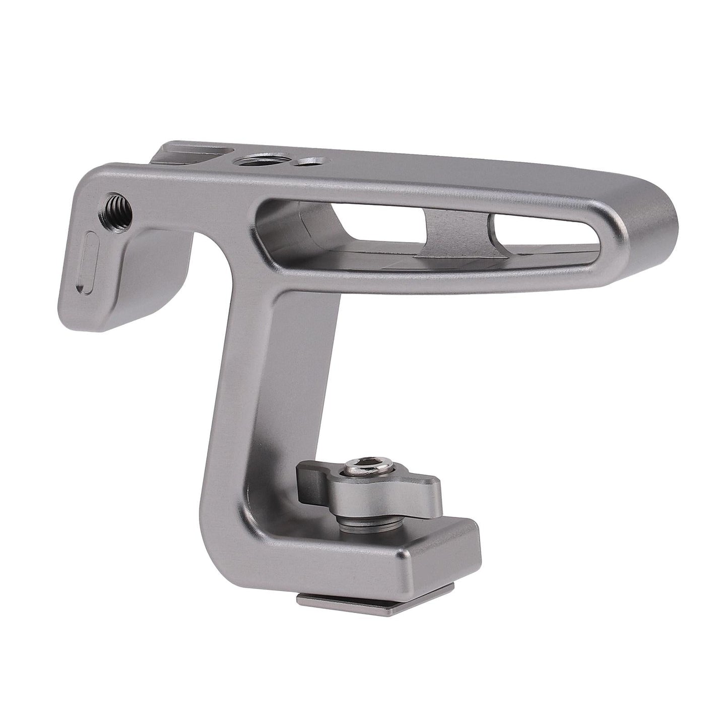 Silver Cold Shoe Mount 2x 1/4-20 and 2x 3/8"-16 for DSLR Camera Monitors"