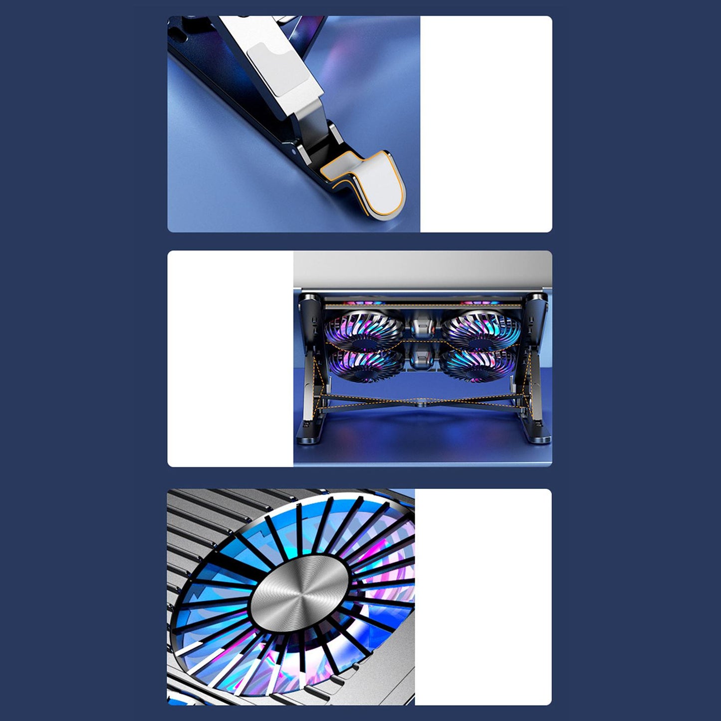 Laptop Stand with Cooling Fan Pad Cooler Portable for 11-17.3'' Notebooks
