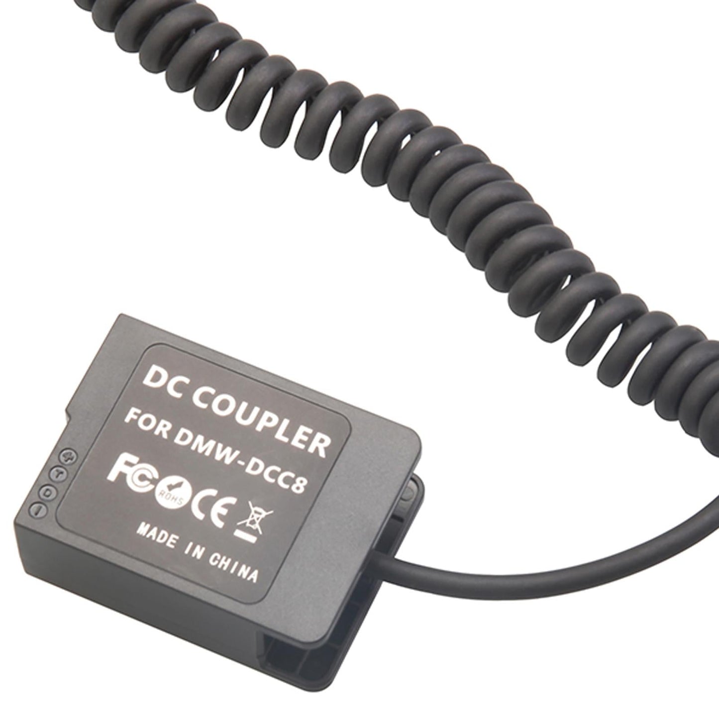 Dummy Battery Adapter Spring Cable for Panasonic FZ200 Camera Gx8 G90 G99