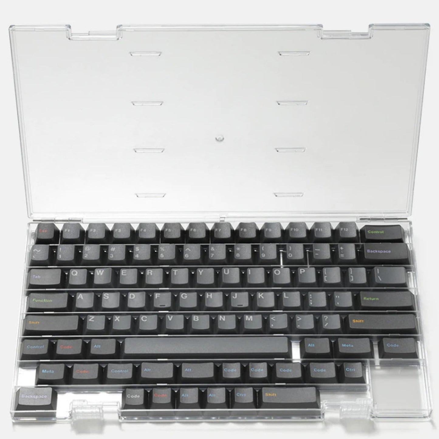 Keycaps Storage Box Plastic Reusable Storage Case Organizer for PC Keycaps S 2 Pieces
