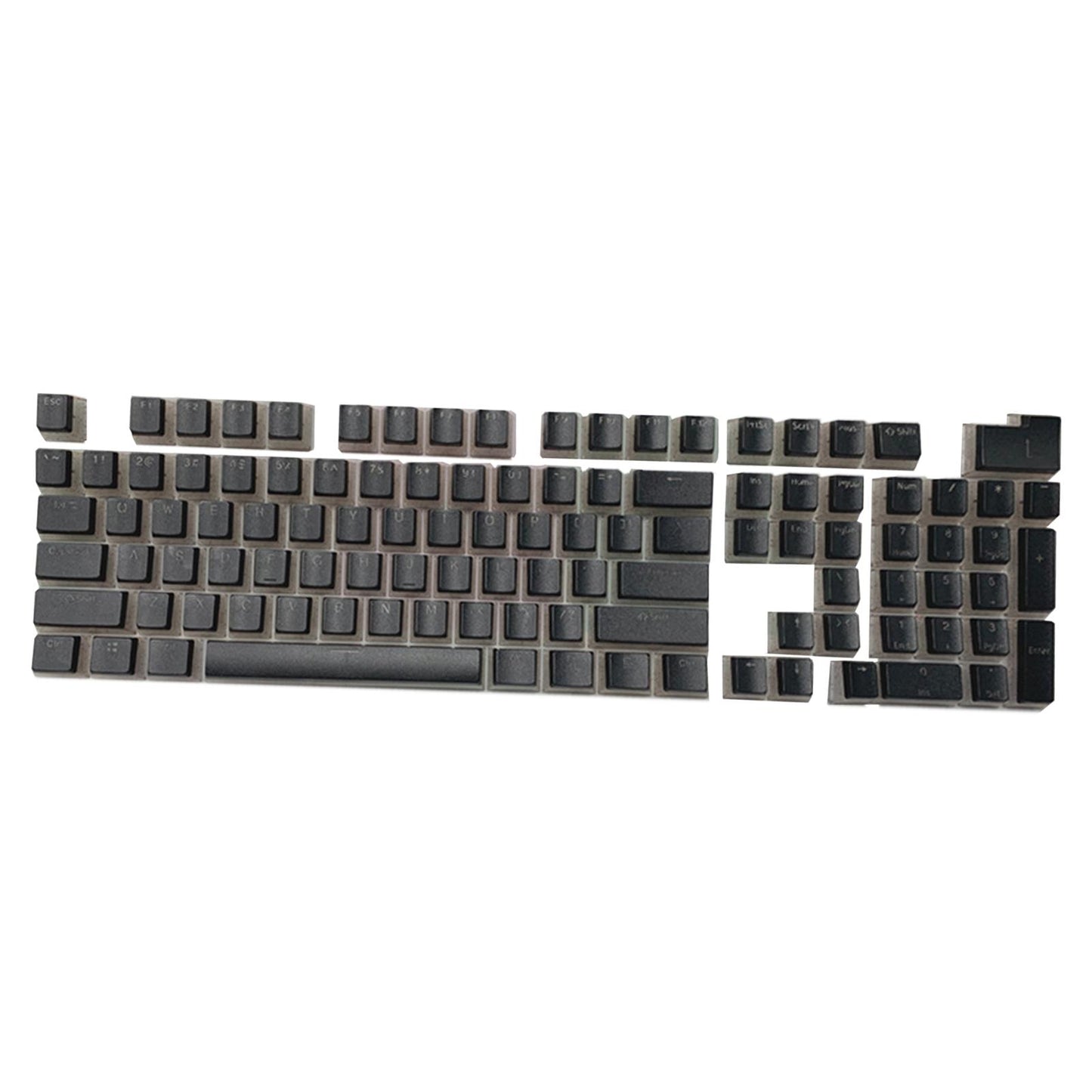 Gaming 108 Key Keycaps Kit Double Shot English PBT for Mechanical Keyboards Black