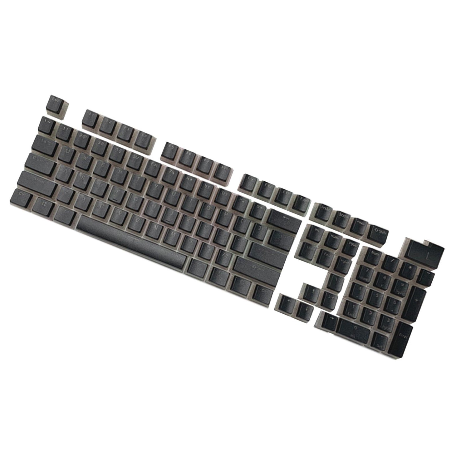 Gaming 108 Key Keycaps Kit Double Shot English PBT for Mechanical Keyboards Black