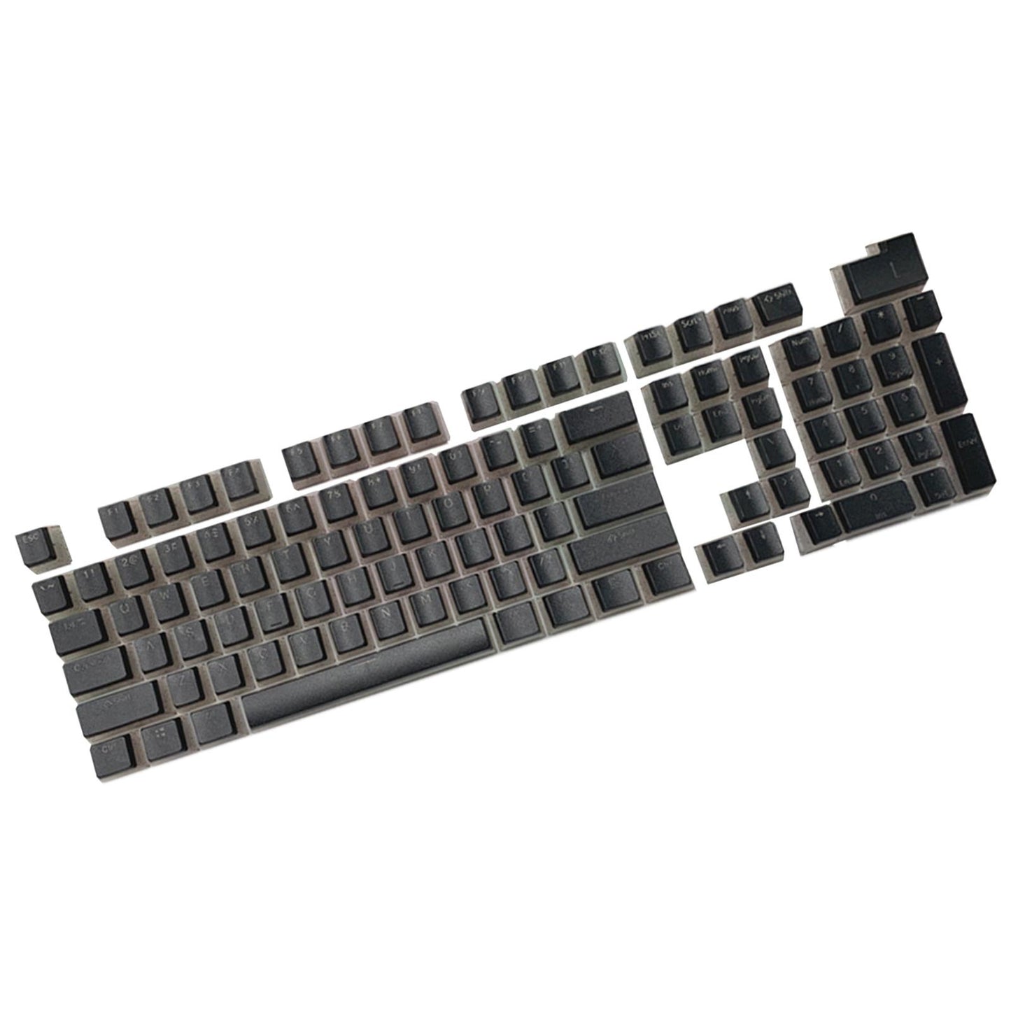 Gaming 108 Key Keycaps Kit Double Shot English PBT for Mechanical Keyboards Black