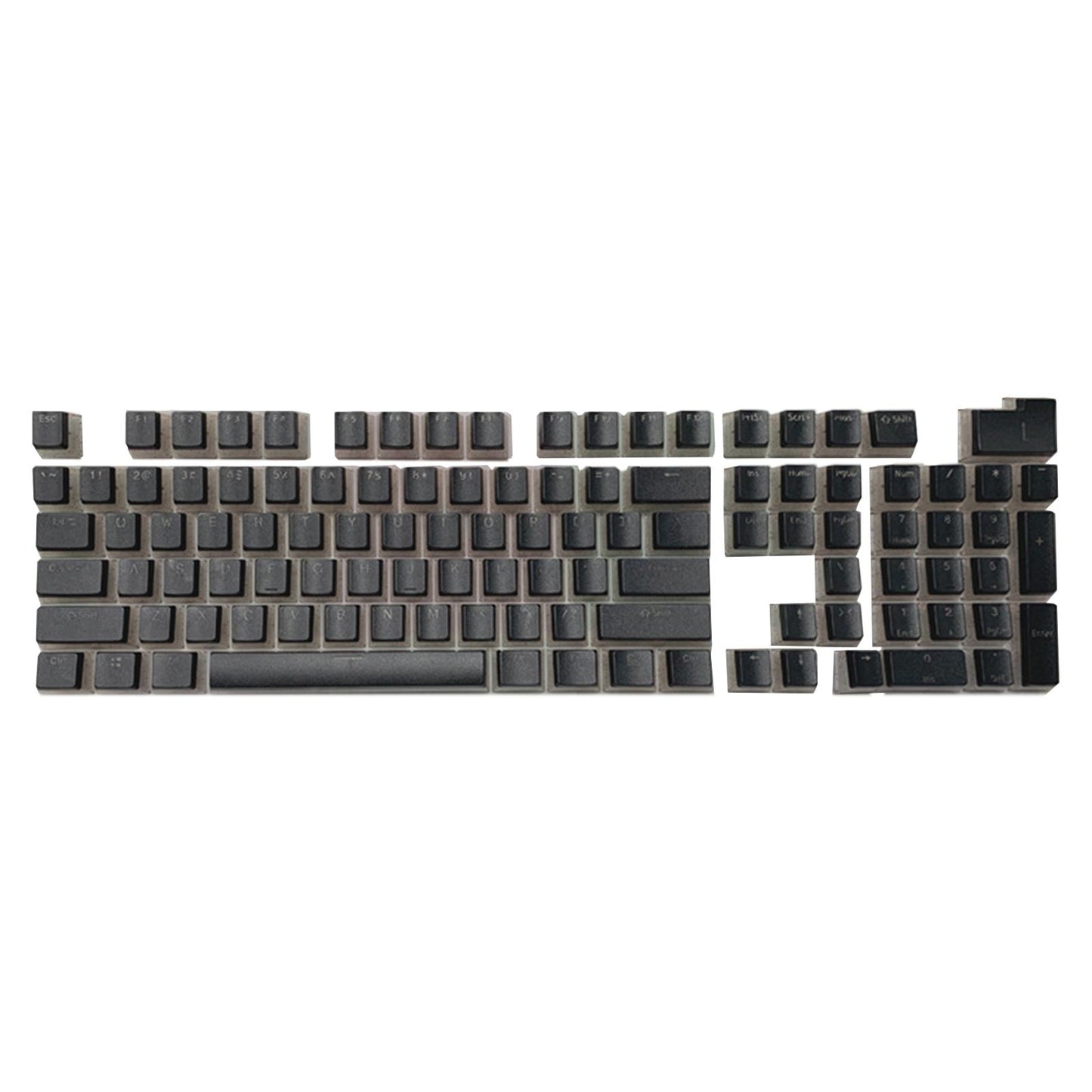 Gaming 108 Key Keycaps Kit Double Shot English PBT for Mechanical Keyboards Black