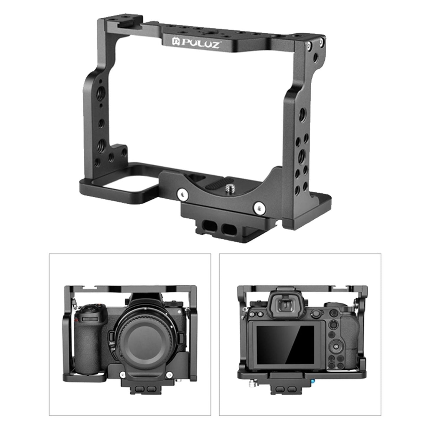 Camera Cage Aluminium Alloy Quick Release Plate for Nikon Z6 Z7 DSLR Camera
