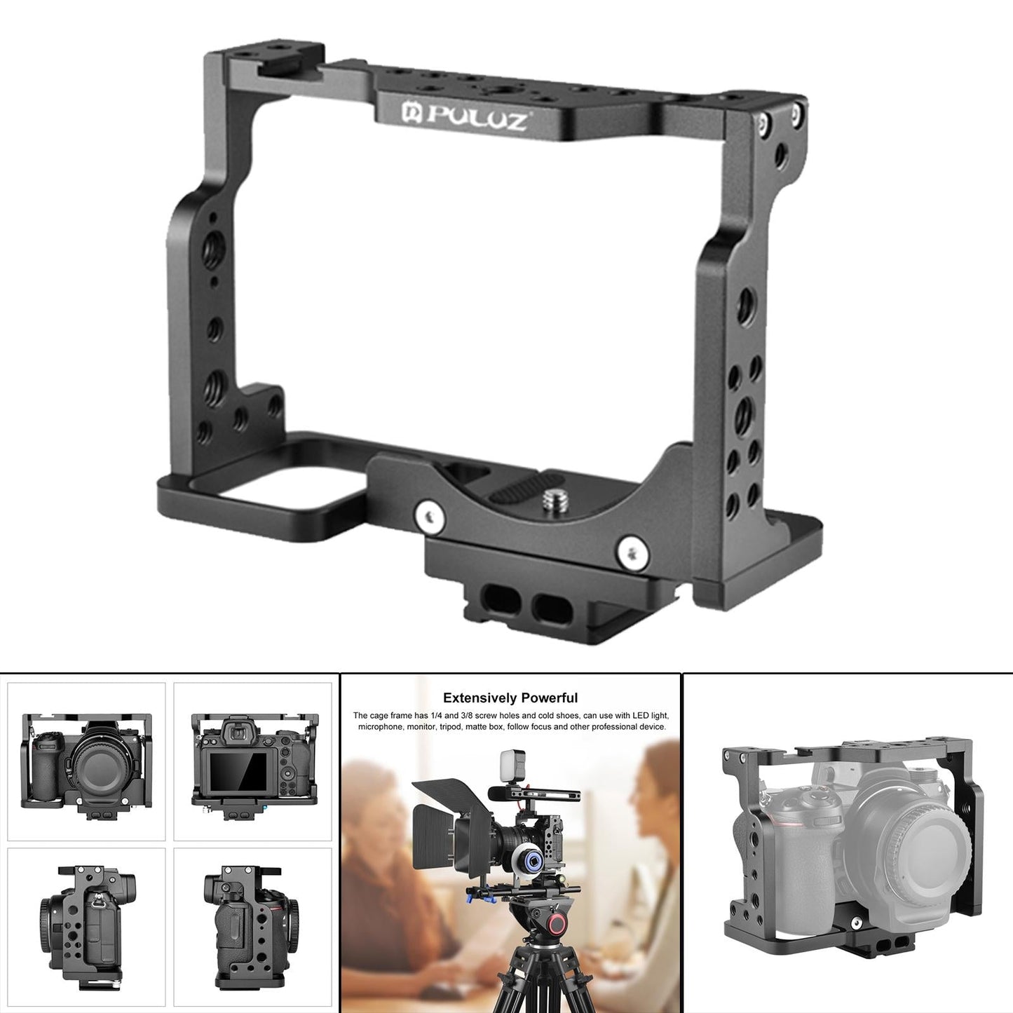 Camera Cage Aluminium Alloy Quick Release Plate for Nikon Z6 Z7 DSLR Camera