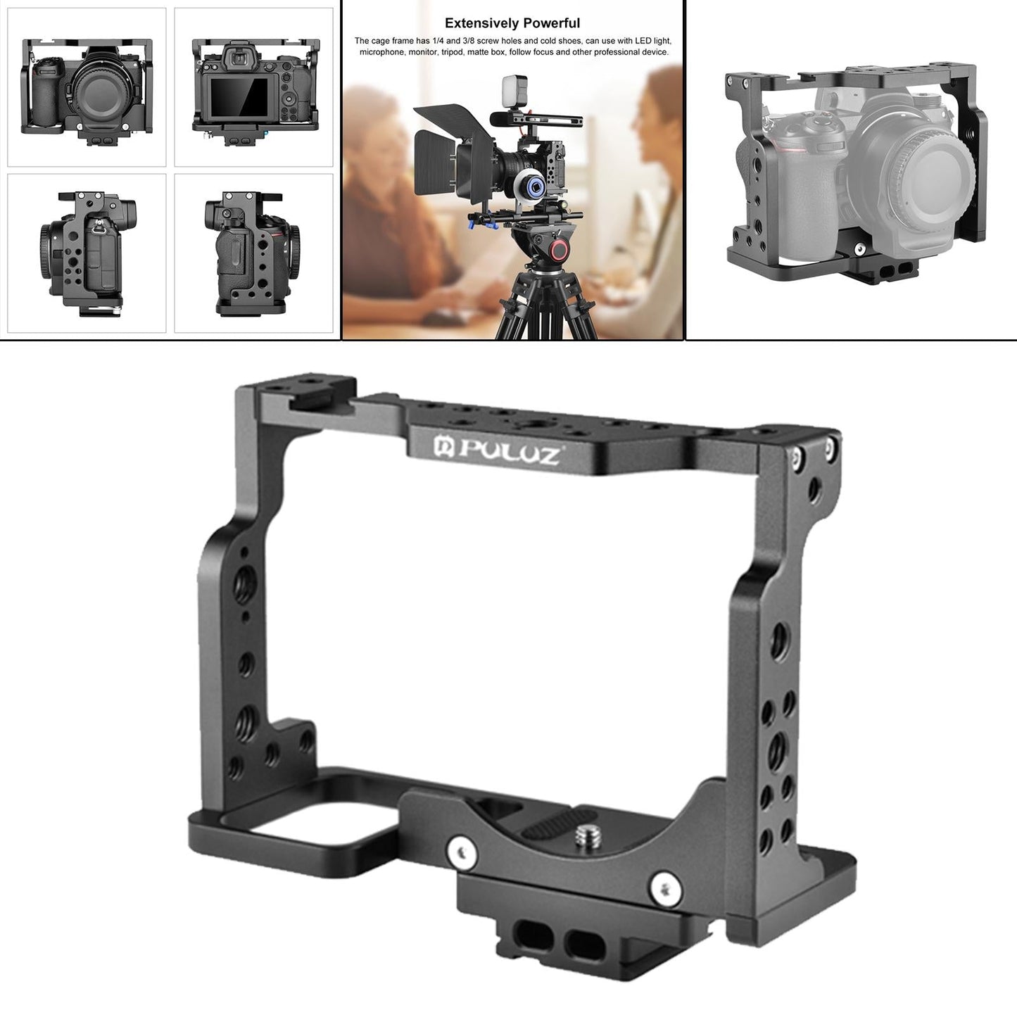 Camera Cage Aluminium Alloy Quick Release Plate for Nikon Z6 Z7 DSLR Camera