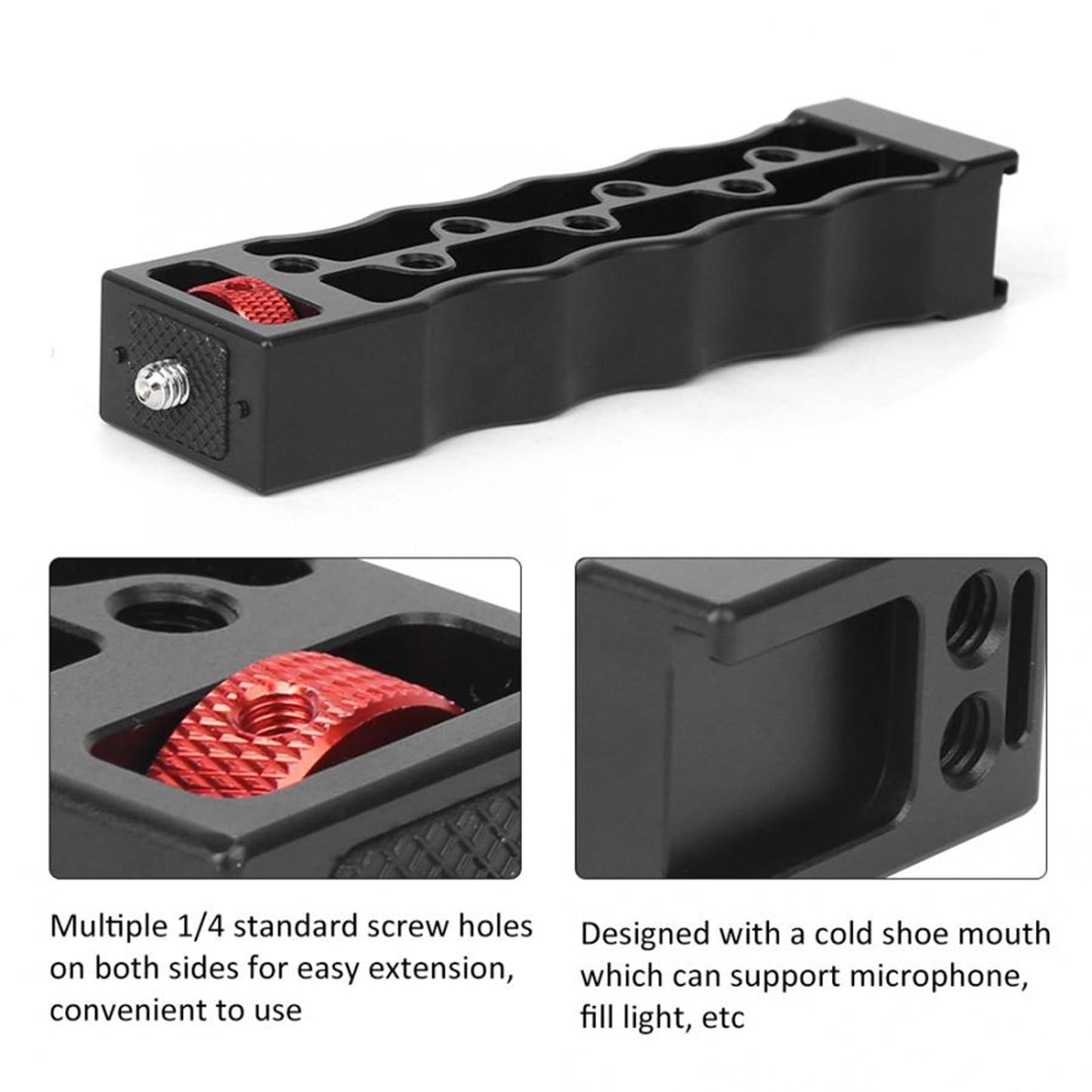 Handheld Gimbal Stabilizer Mount Handlebar Handgrip Handle Metal for Zhiyun 2 Anchor Points