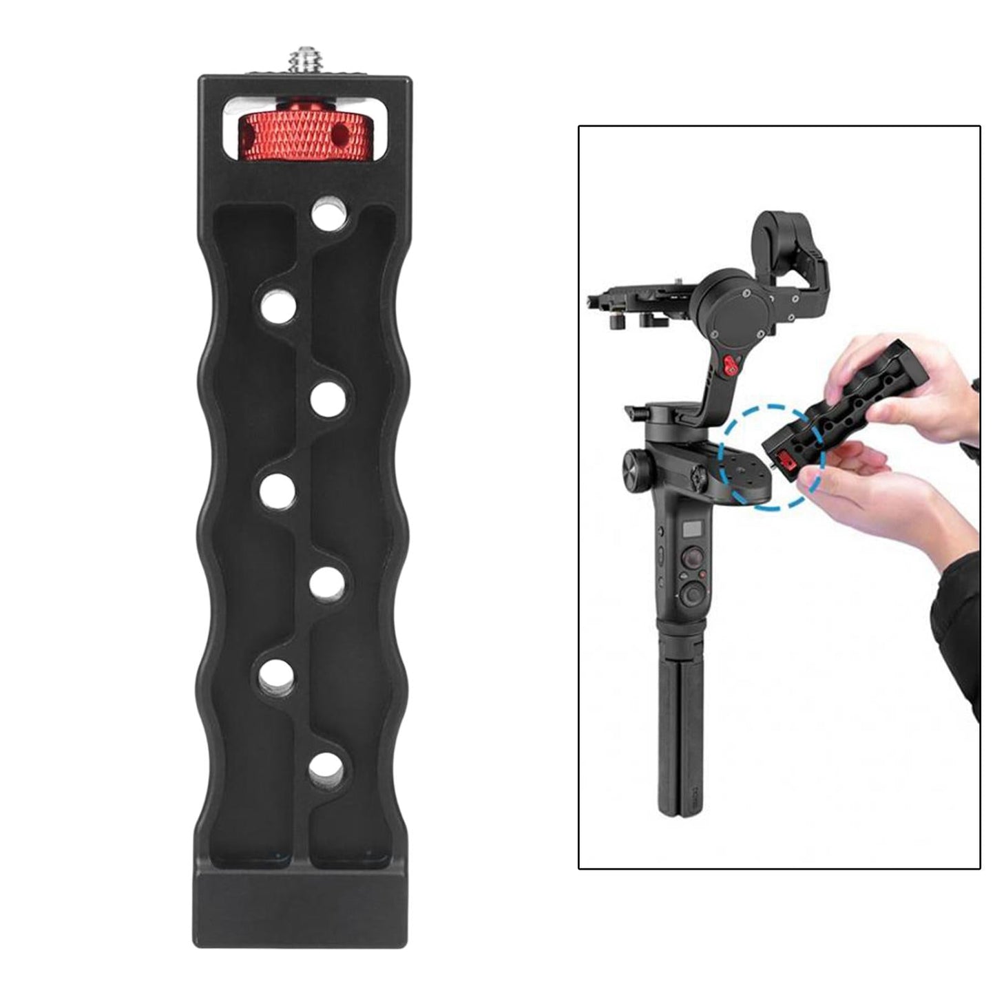 Handheld Gimbal Stabilizer Mount Handlebar Handgrip Handle Metal for Zhiyun 2 Anchor Points