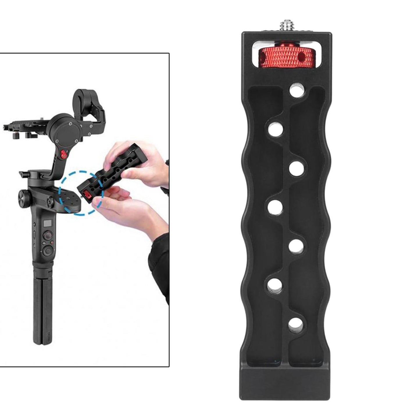 Handheld Gimbal Stabilizer Mount Handlebar Handgrip Handle Metal for Zhiyun 2 Anchor Points