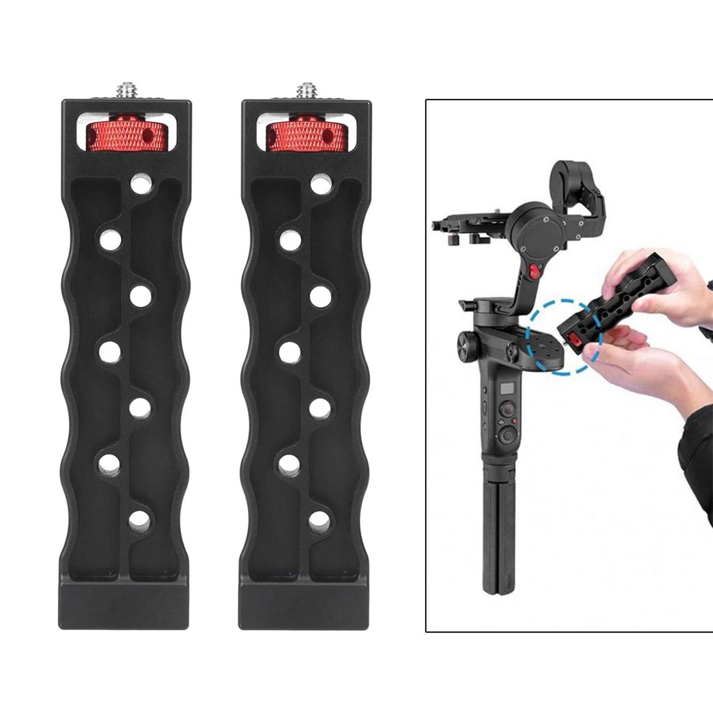 Handheld Gimbal Stabilizer Mount Handlebar Handgrip Handle Metal for Zhiyun 2 Anchor Points