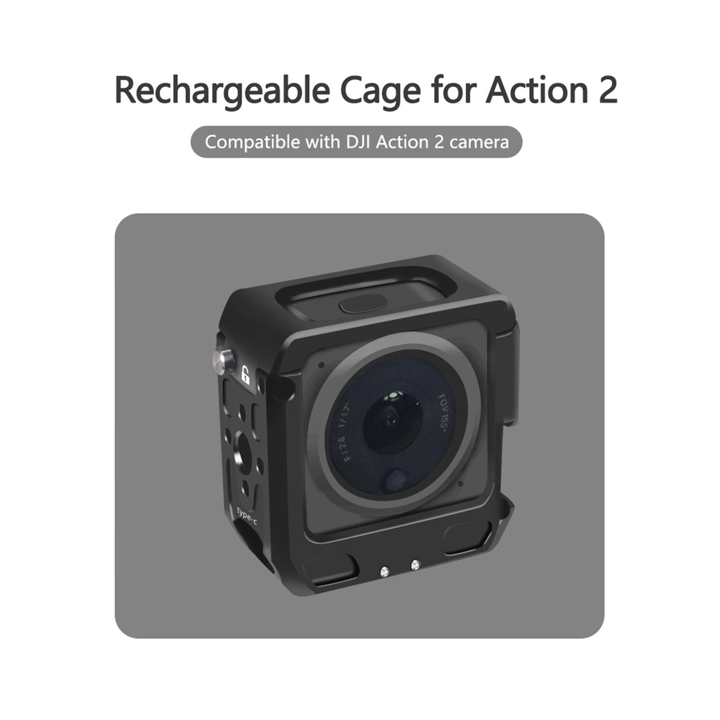 Camera Rabbit Cage Frame Shell Housing Case for DJI Action 2 Accessory