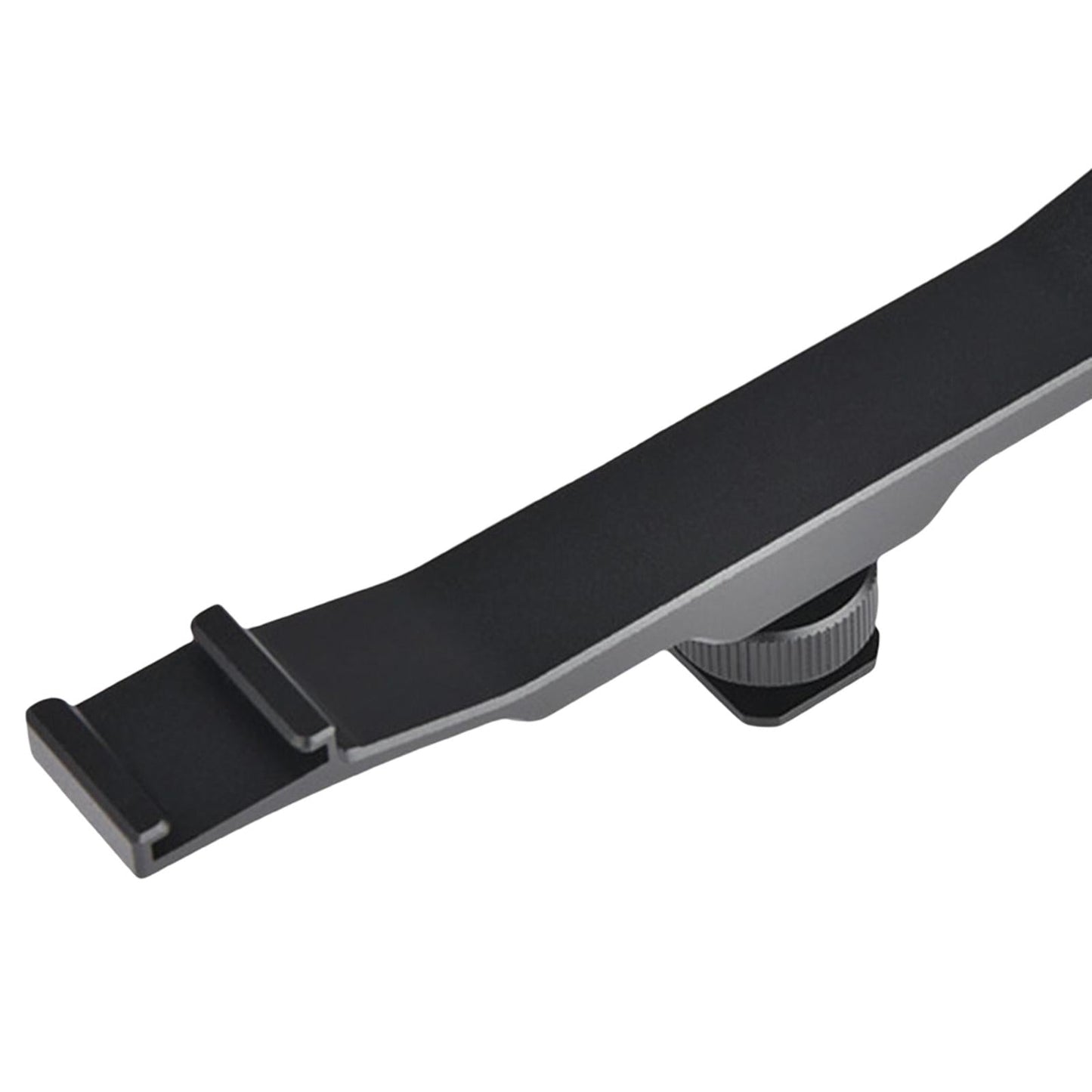 Aluminum Dual Cold Shoe Mount Bracket Extension Rod for Microphone Flash