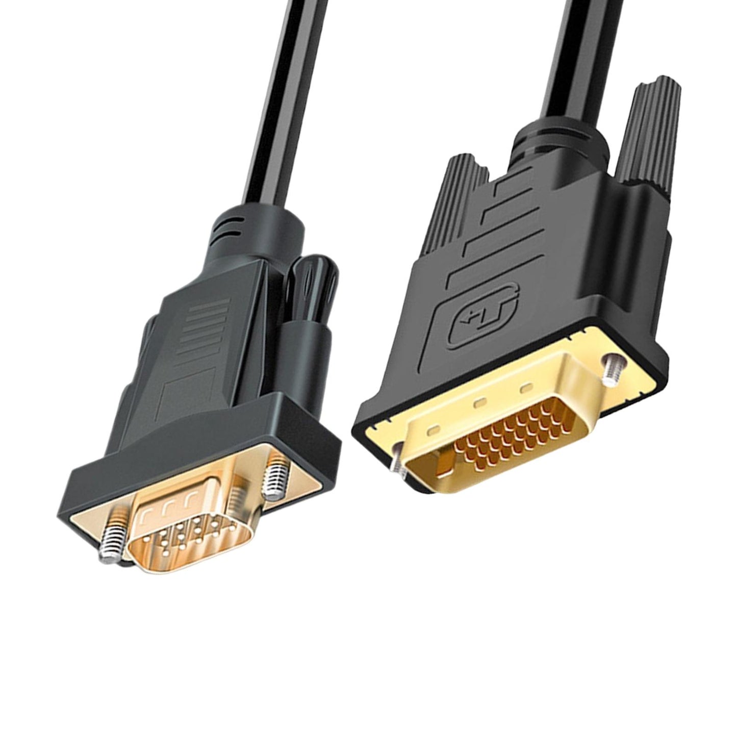 DVI to VGA Cable 1080P @60Hz Gold Plated for Video PC DVD Monitor Desktop 2 meters