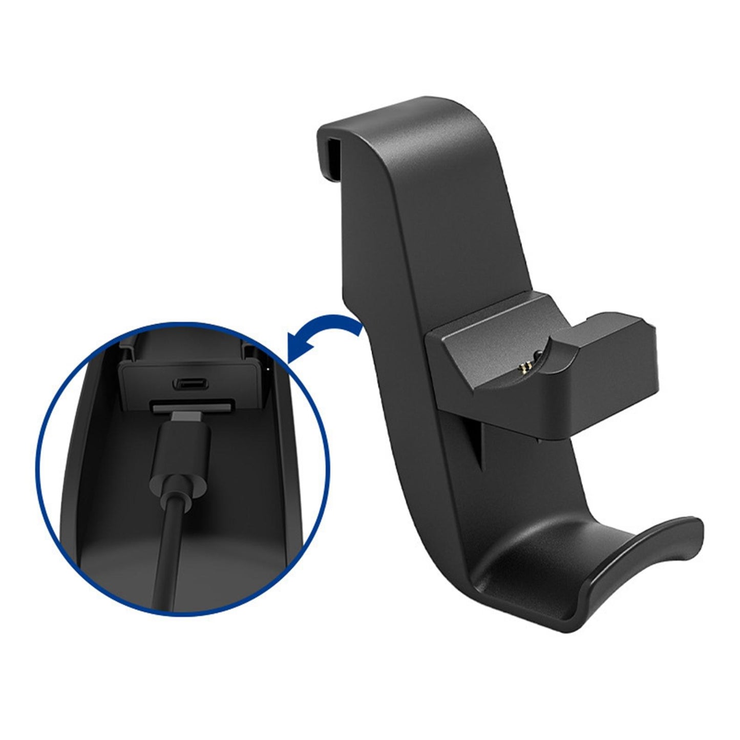 Headset Controller Holder Controller Charger Headphone Hanger for PS5 Black