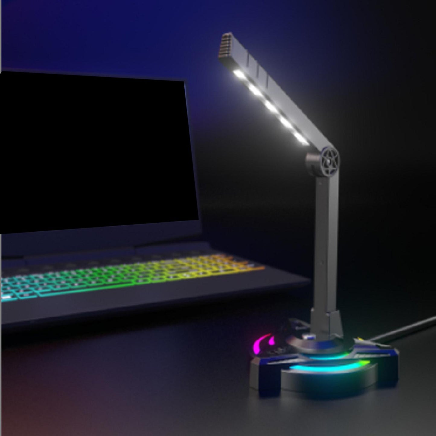 USB Microphone with Lamp Function RGB Light for Singing Studio Meeting