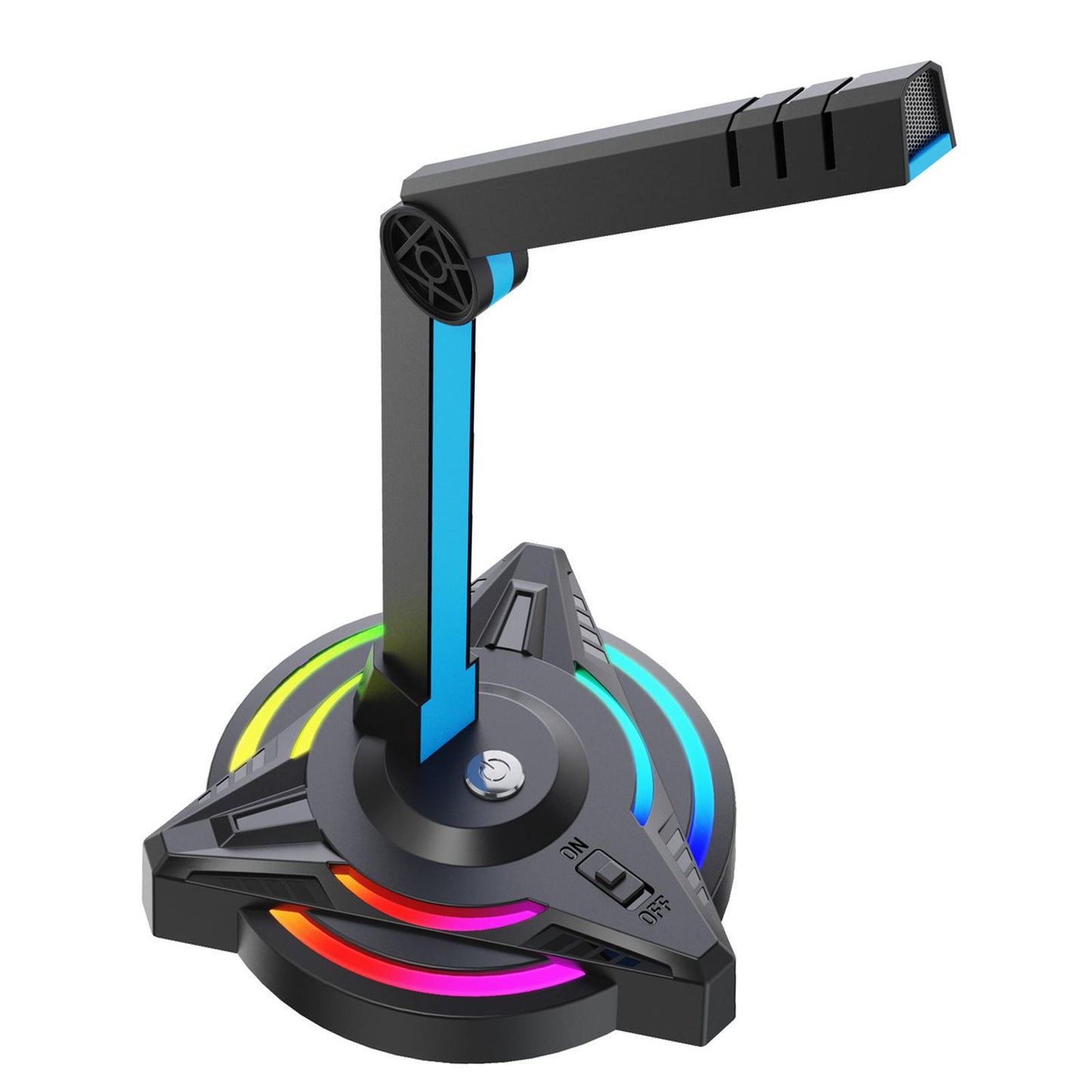 USB Microphone with Lamp Function RGB Light for Singing Studio Meeting