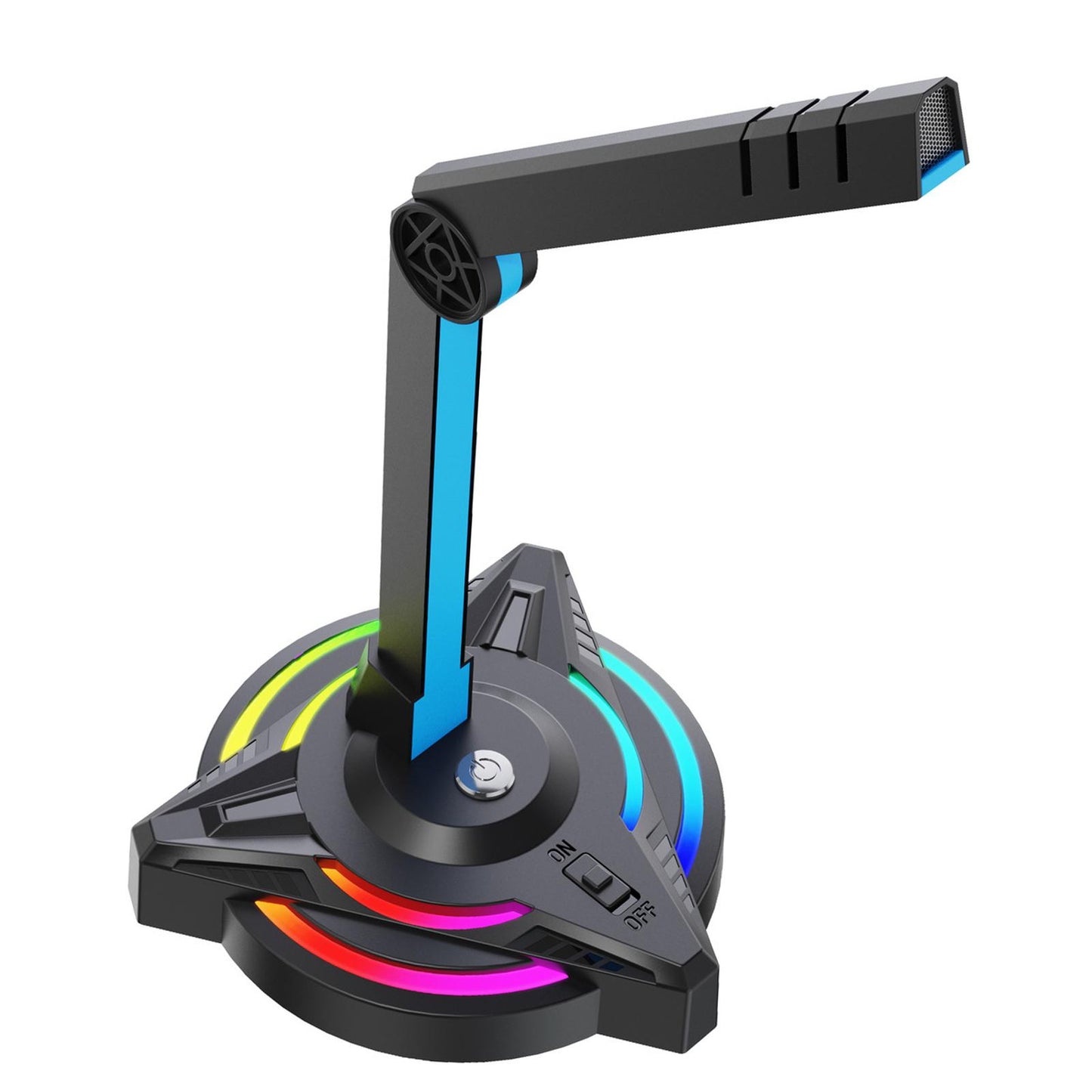 USB Microphone with Lamp Function RGB Light for Singing Studio Meeting