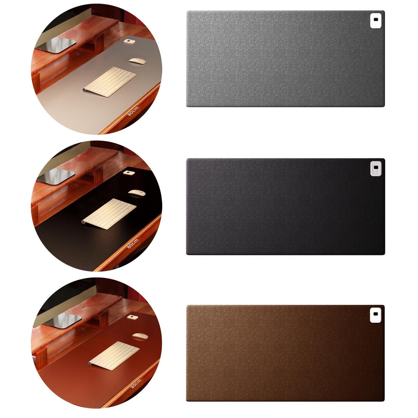 Heated Mouse Pad 80x40cm Gaming Mouse Mat Anti Slip Base Waterproof Black