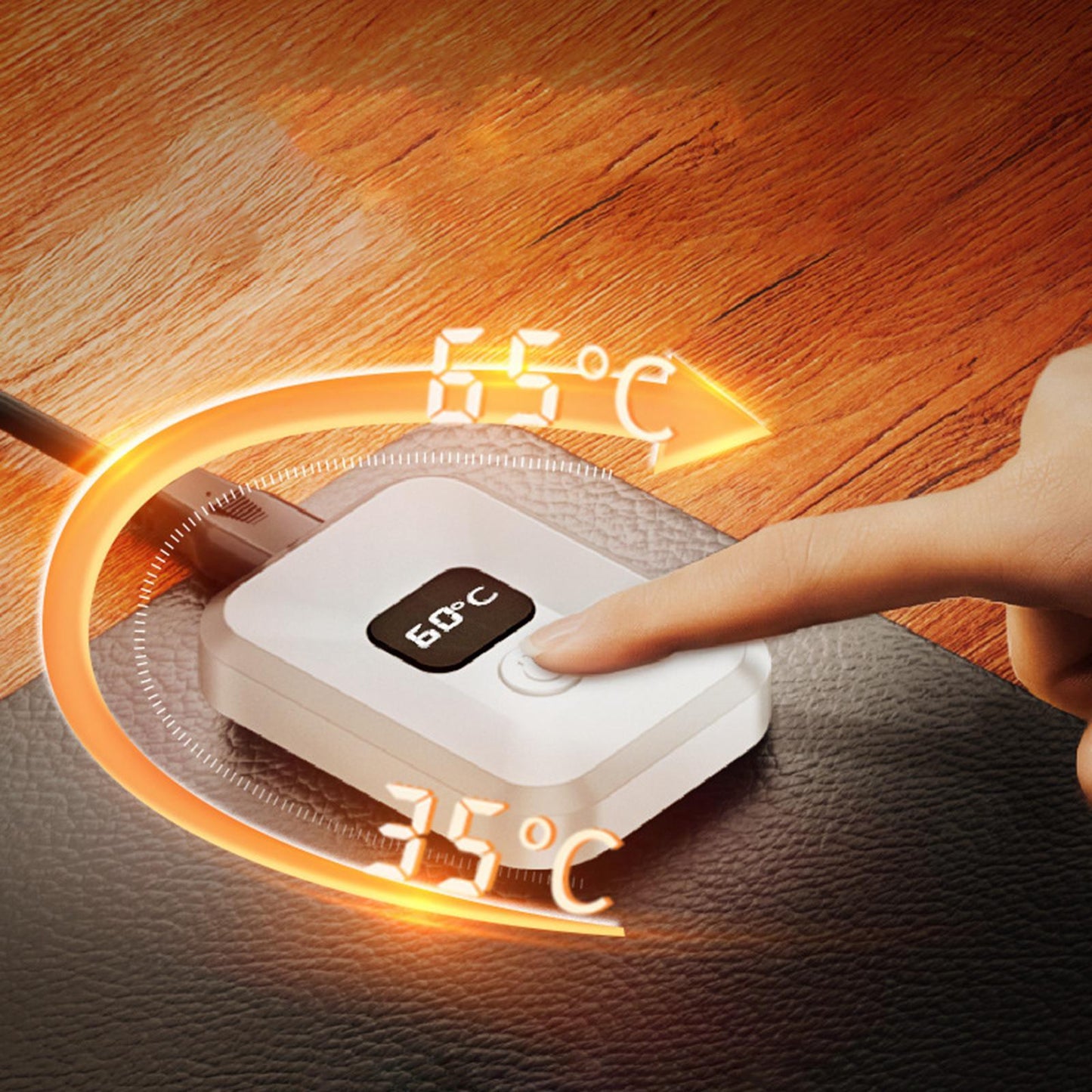 Heated Mouse Pad 80x40cm Gaming Mouse Mat Anti Slip Base Waterproof Black