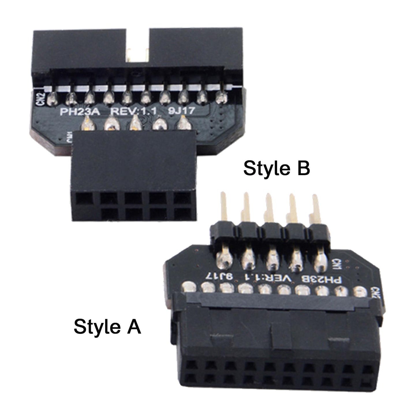 USB 2.0 9 Pin to USB 3.0 19 Pin Adapter for Motherboard Accessories Parts Style A