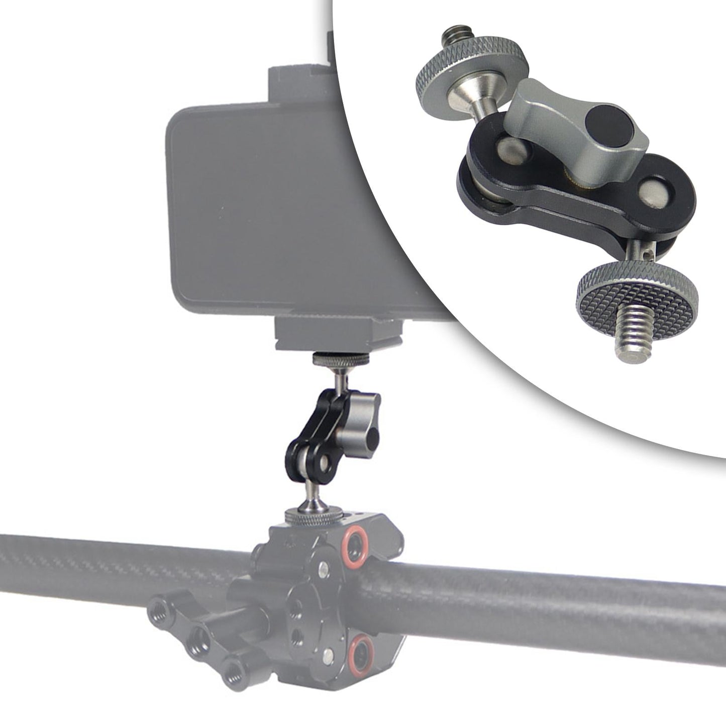 Photography Gimbal Bracket 360 Rotation with1/4 Screw Monitors Fill Lights Short Screw