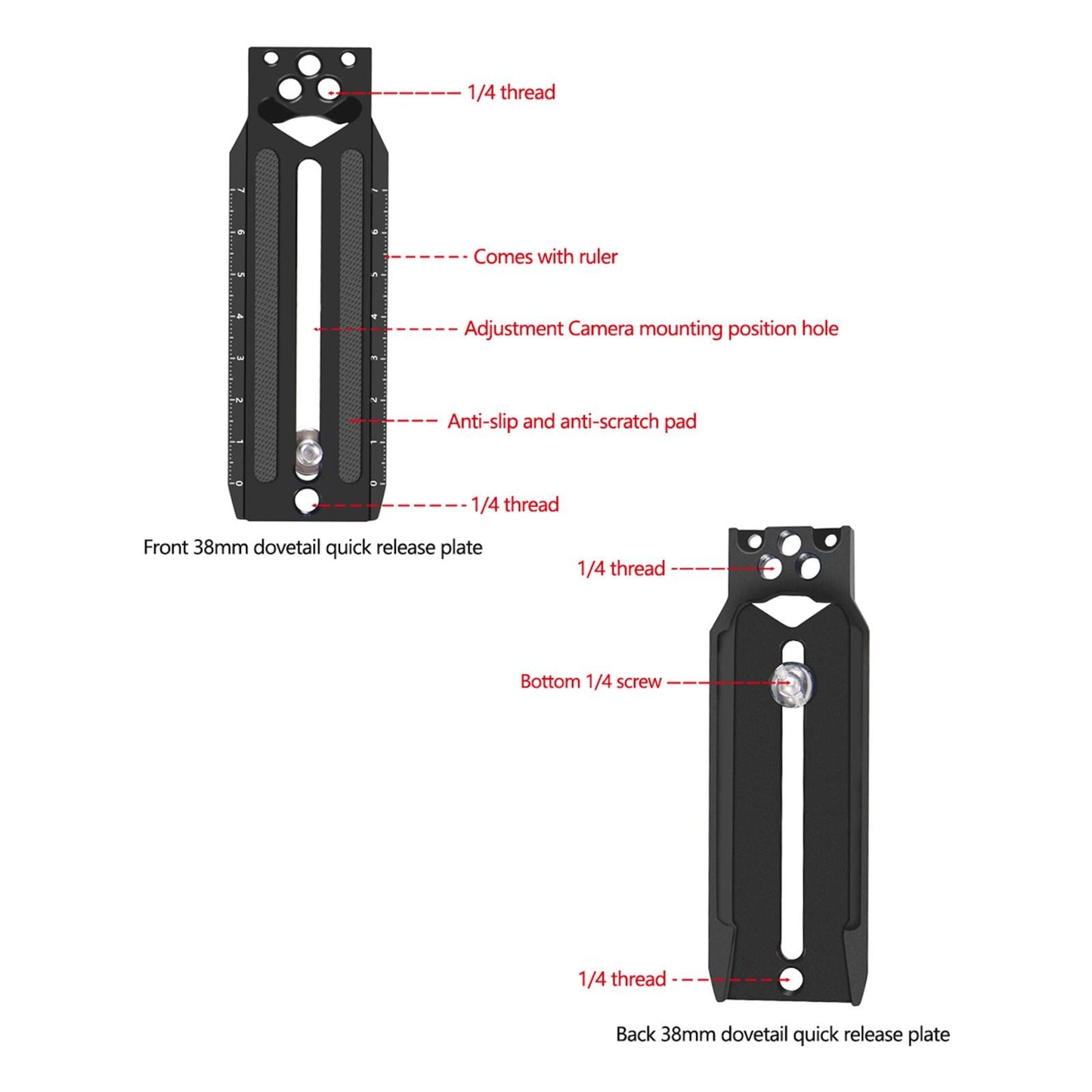 L Type Quick Loading Board Arca Swiss Standard Black Extender Fast Loading