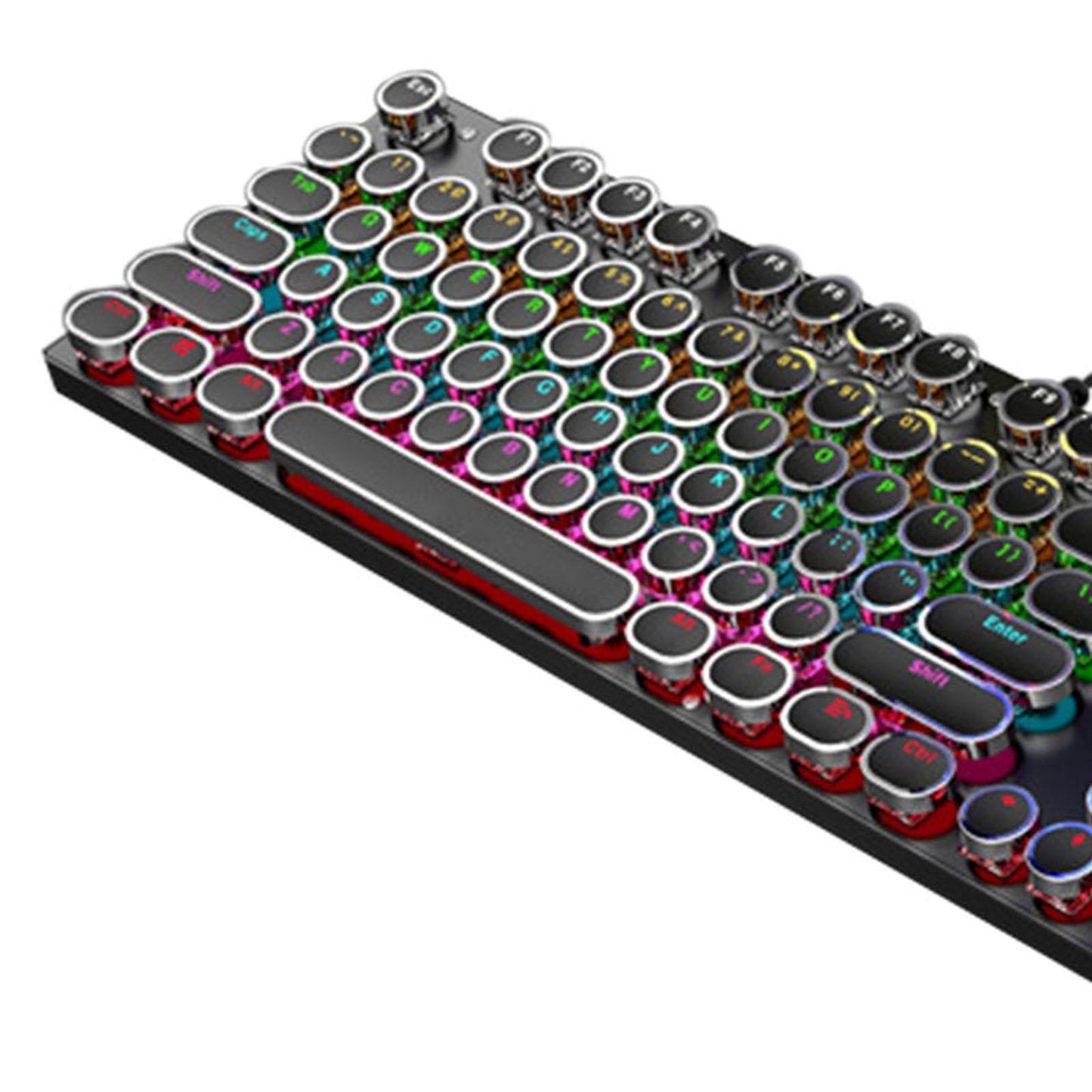 Ergonomic 104 Keys Mechanical Gaming Keyboard USB Wired for Game Computer PC Black