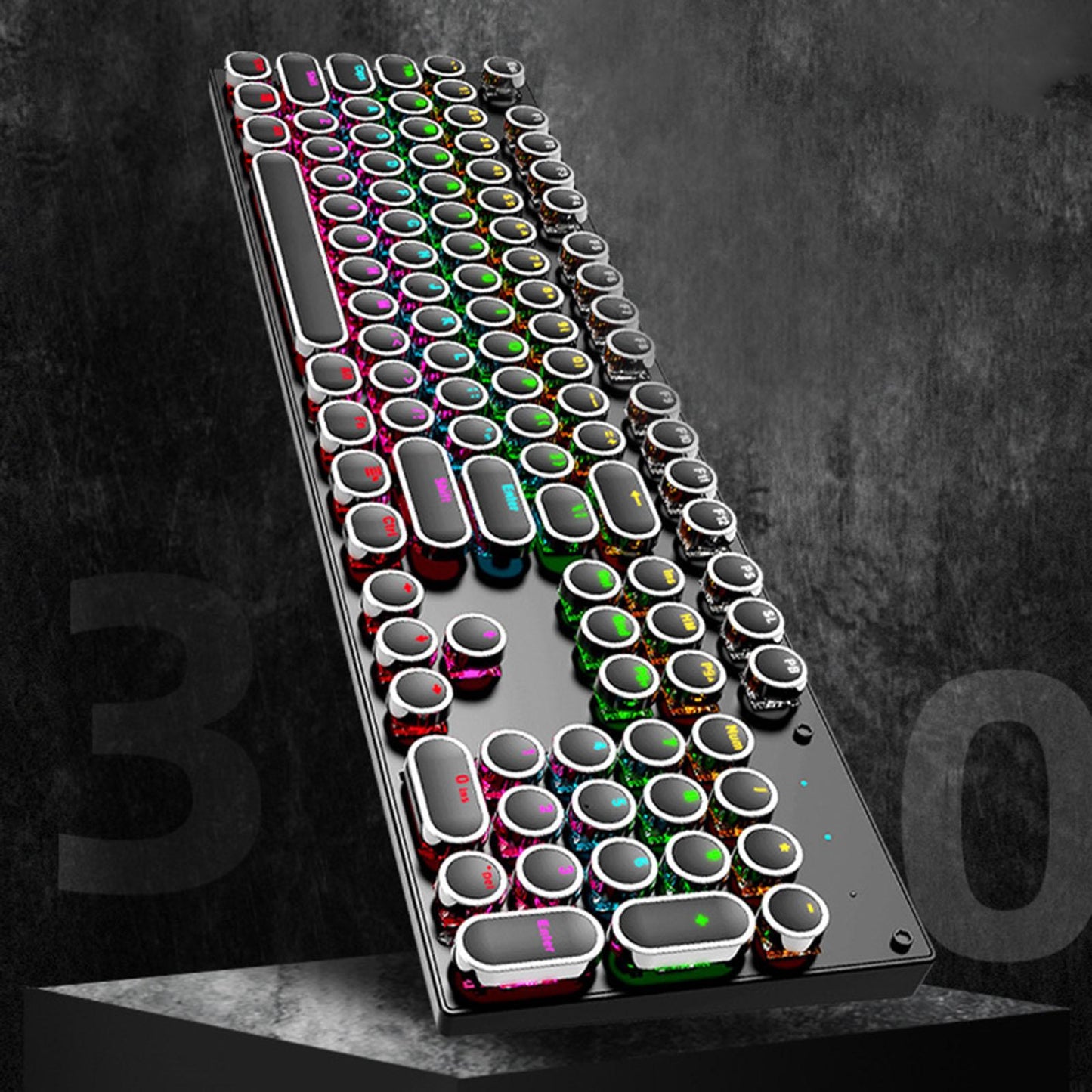 Ergonomic 104 Keys Mechanical Gaming Keyboard USB Wired for Game Computer PC Black