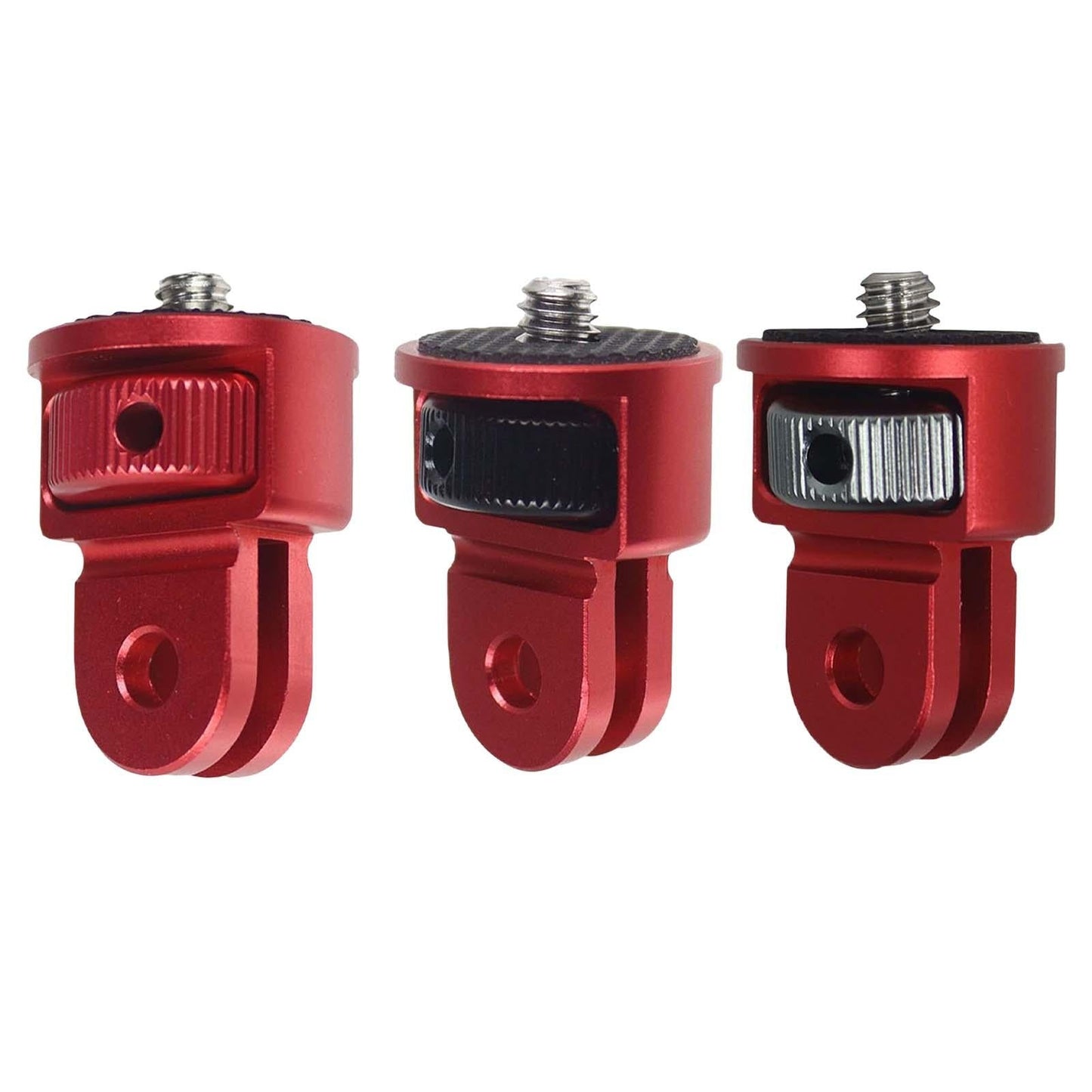Mini Tripod Mount Adapter 360 Degree with 1/4 Screw Converter Red