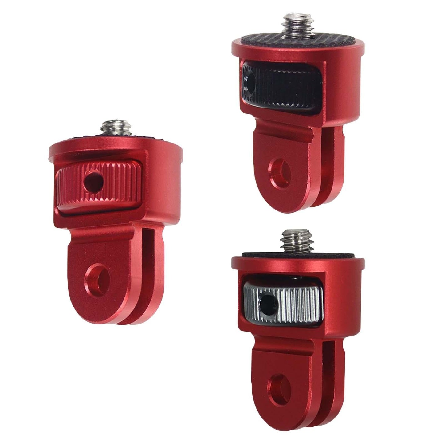 Mini Tripod Mount Adapter 360 Degree with 1/4 Screw Converter Red