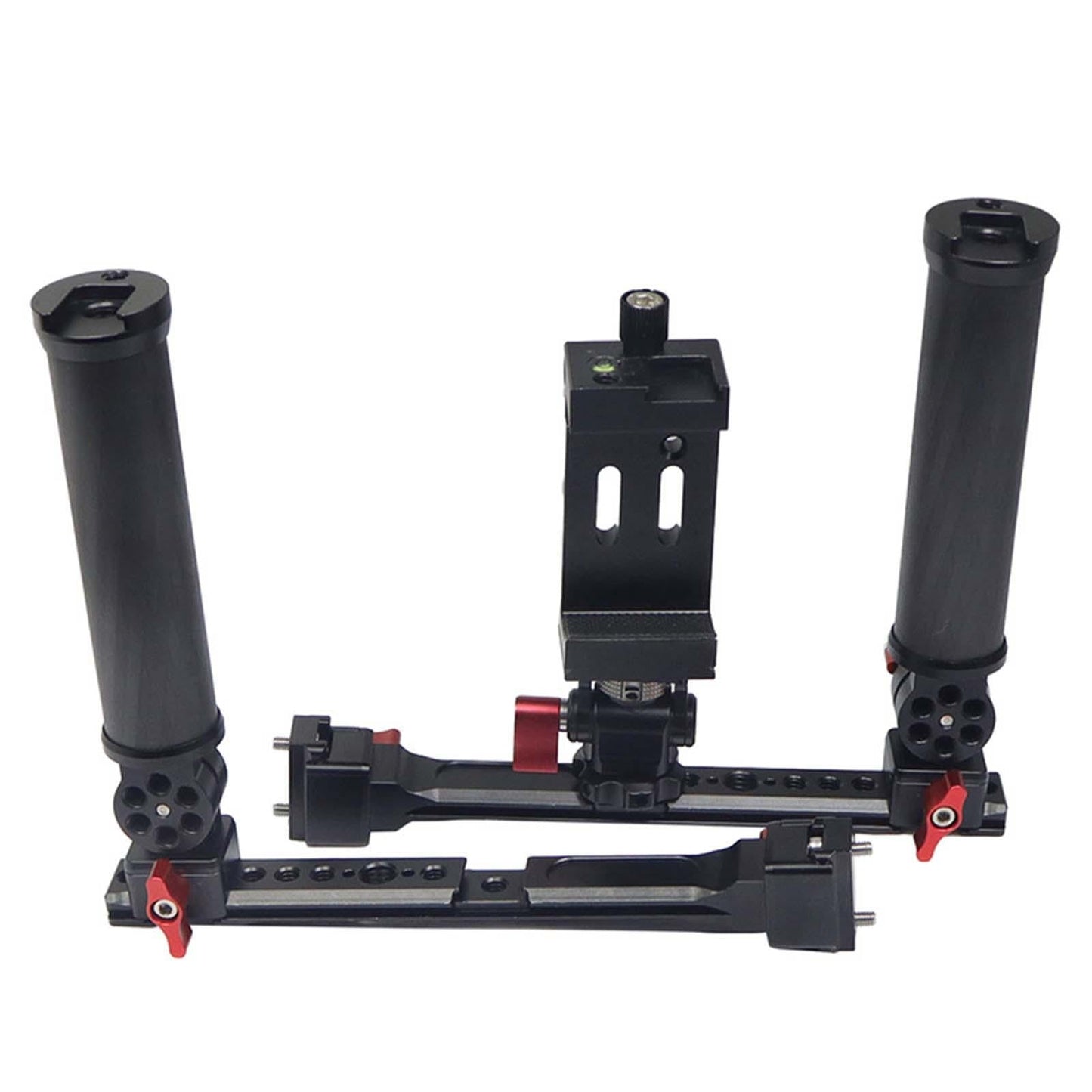 Dual Hand Stabilizer with Cold Shoe Mounts Adjustable for DJI Rsc2 RS2