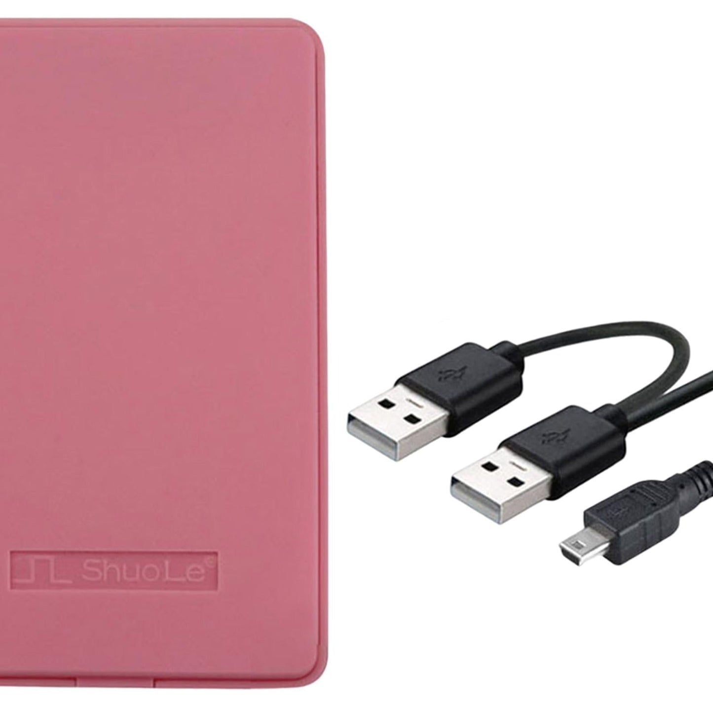 2.5 External Hard Drive Enclosure Box USB 2.0 for Notebook PC Pink"