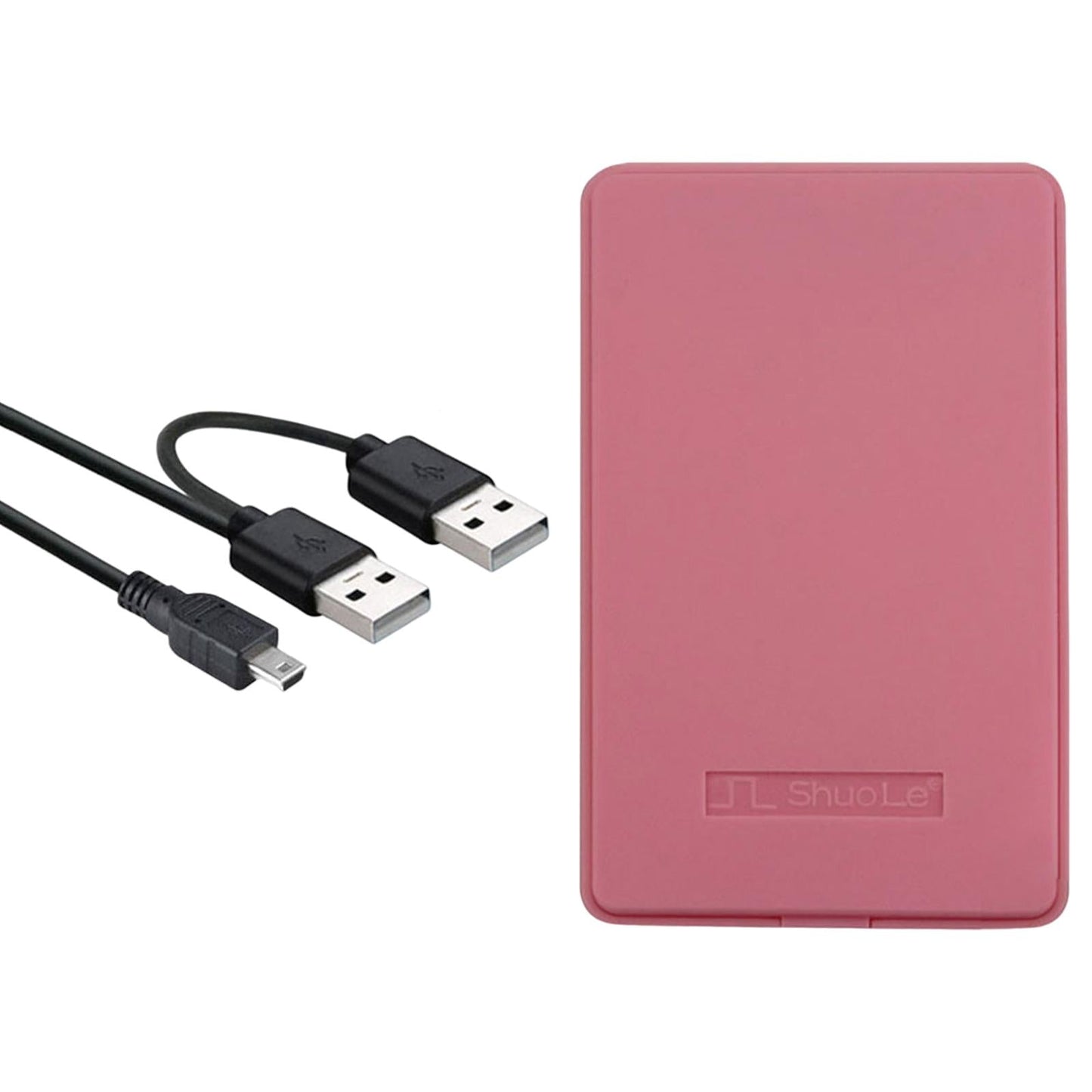 2.5 External Hard Drive Enclosure Box USB 2.0 for Notebook PC Pink"