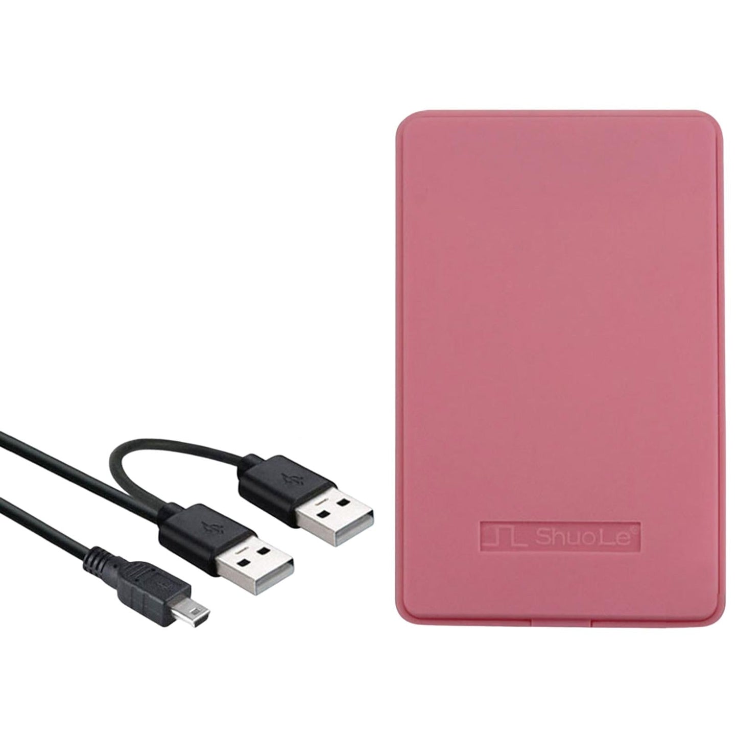 2.5 External Hard Drive Enclosure Box USB 2.0 for Notebook PC Pink"