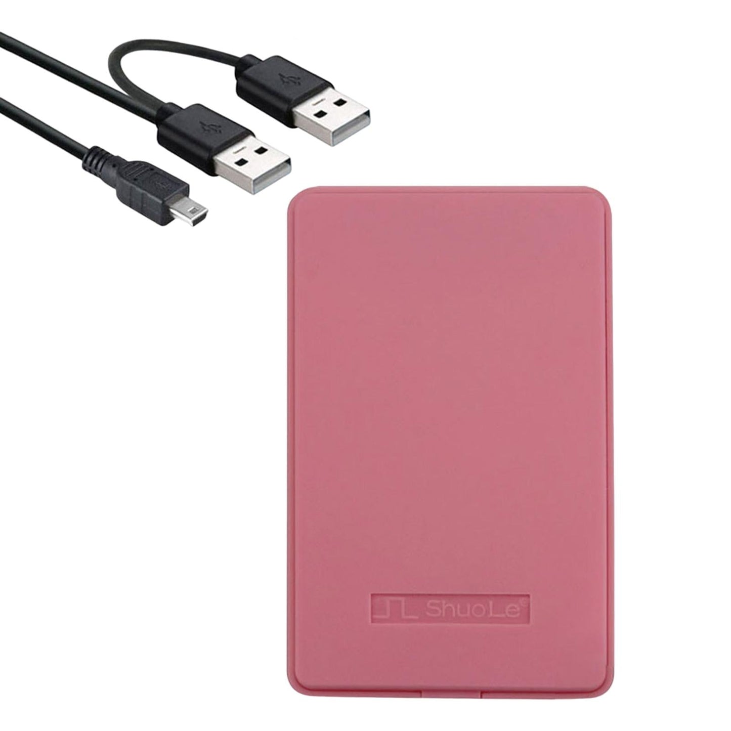 2.5 External Hard Drive Enclosure Box USB 2.0 for Notebook PC Pink"