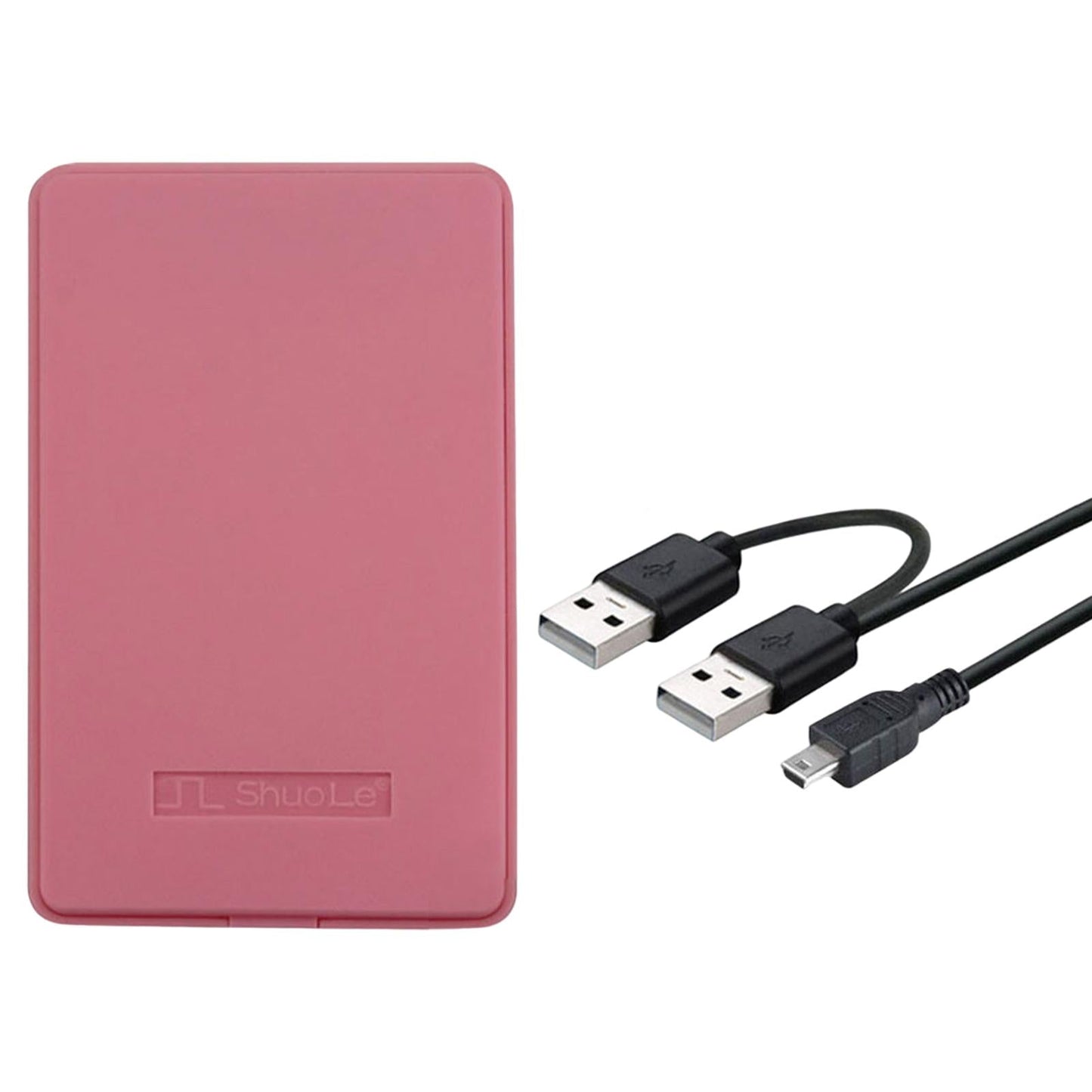 2.5 External Hard Drive Enclosure Box USB 2.0 for Notebook PC Pink"