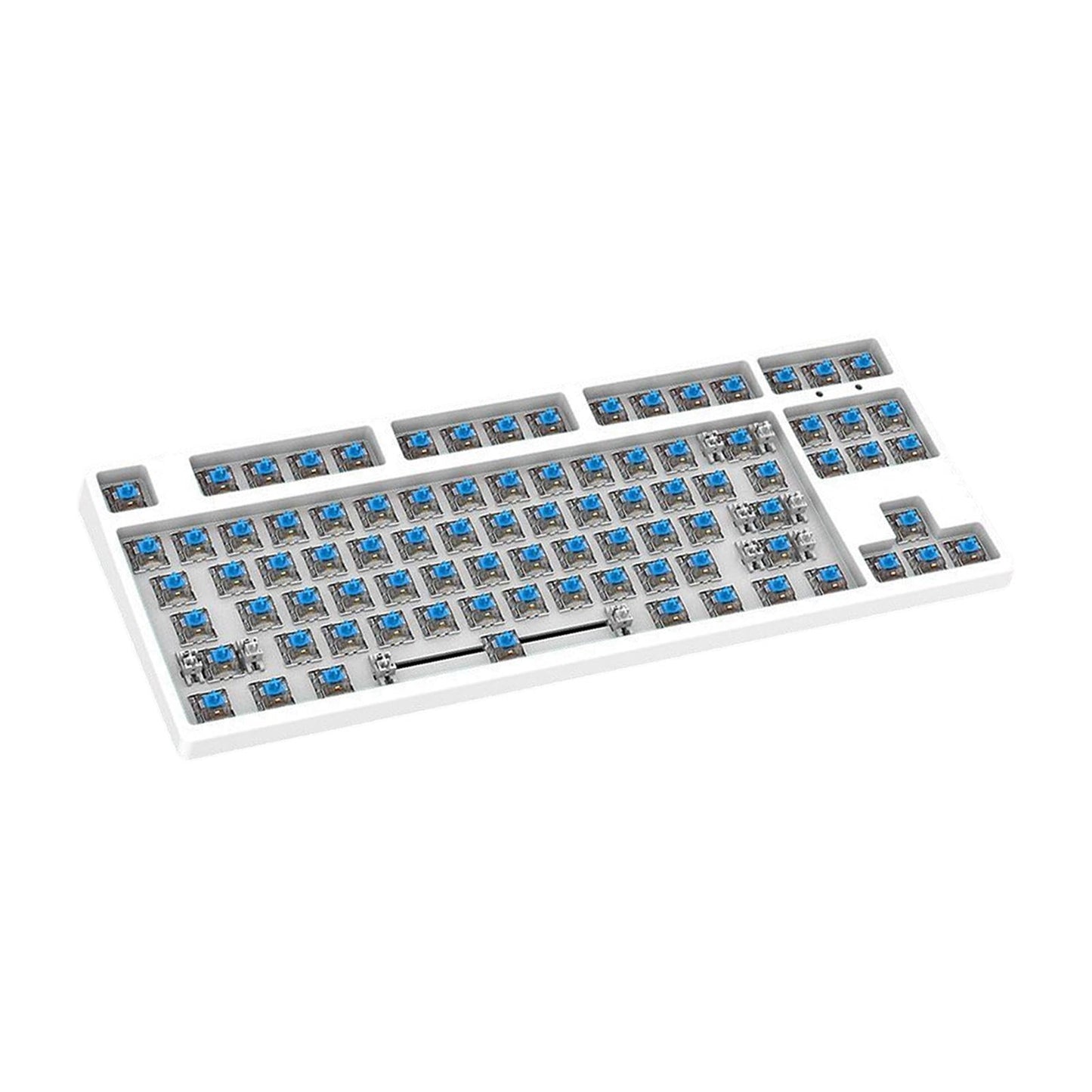87 Keys DIY Wired Mechanical Keyboard Kit with Blue Switch for PC Parts White