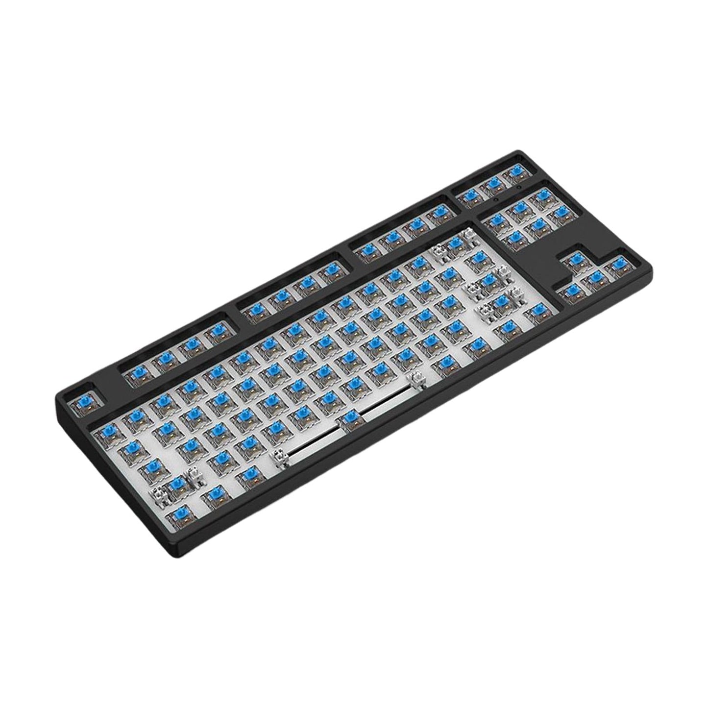 87 Keys DIY Wired Mechanical Keyboard Kit with Blue Switch for PC Parts Black