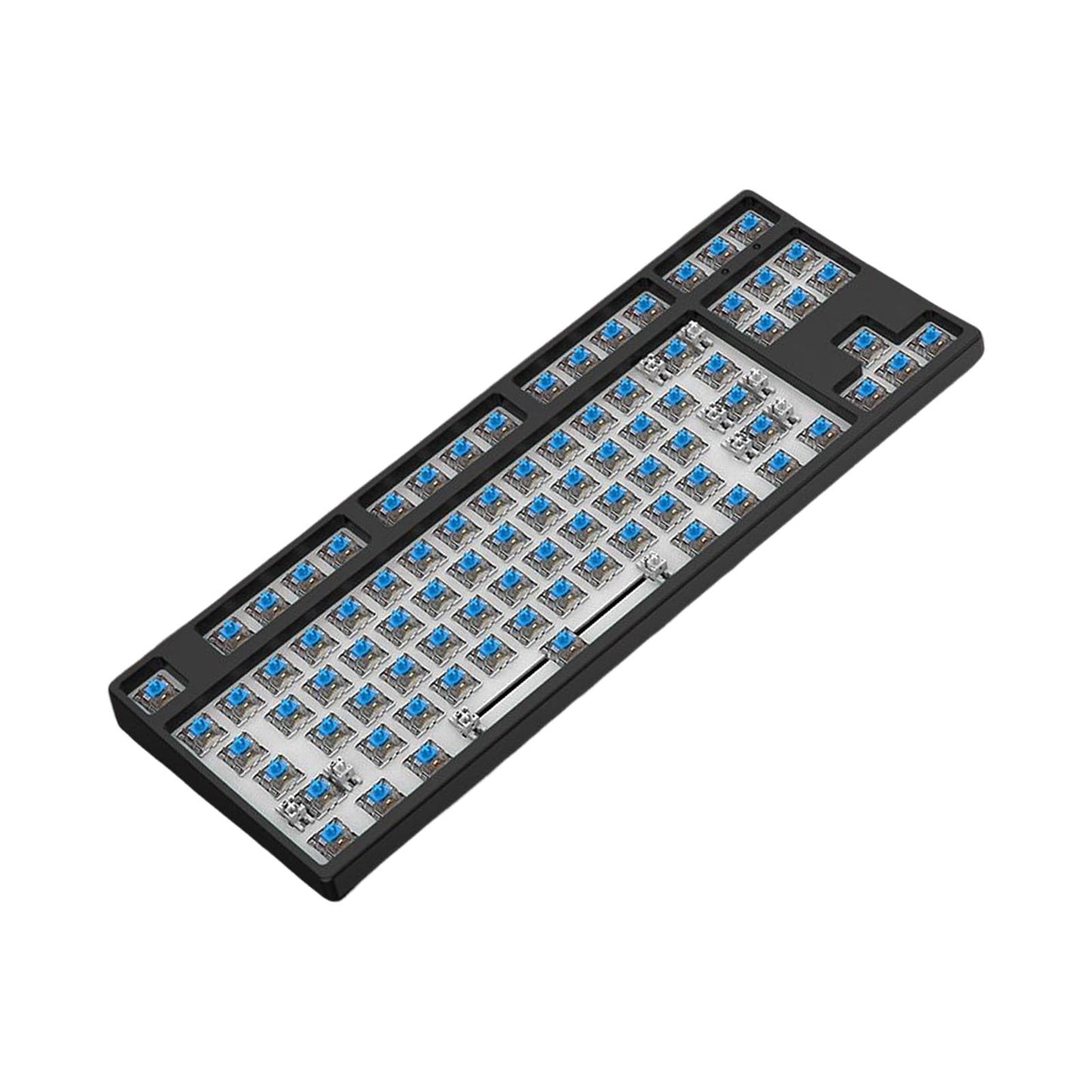 87 Keys DIY Wired Mechanical Keyboard Kit with Blue Switch for PC Parts Black