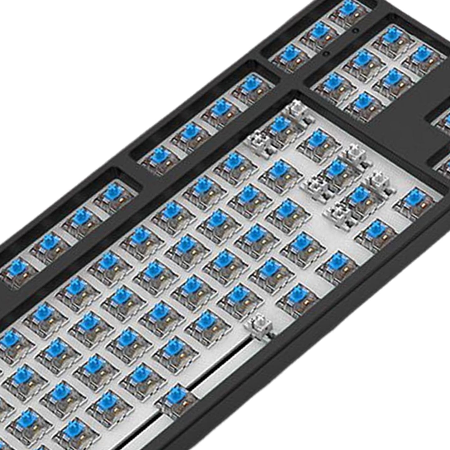 87 Keys DIY Wired Mechanical Keyboard Kit with Blue Switch for PC Parts Black