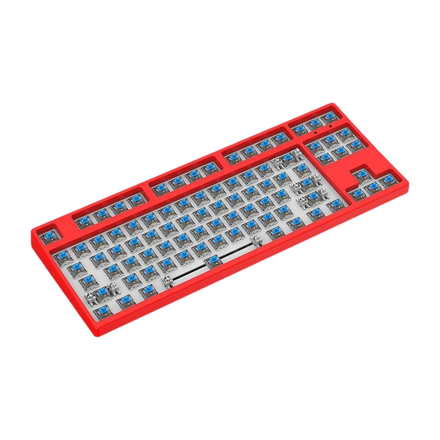 87 Keys DIY Wired Mechanical Keyboard Kit with Blue Switch for PC Parts Red