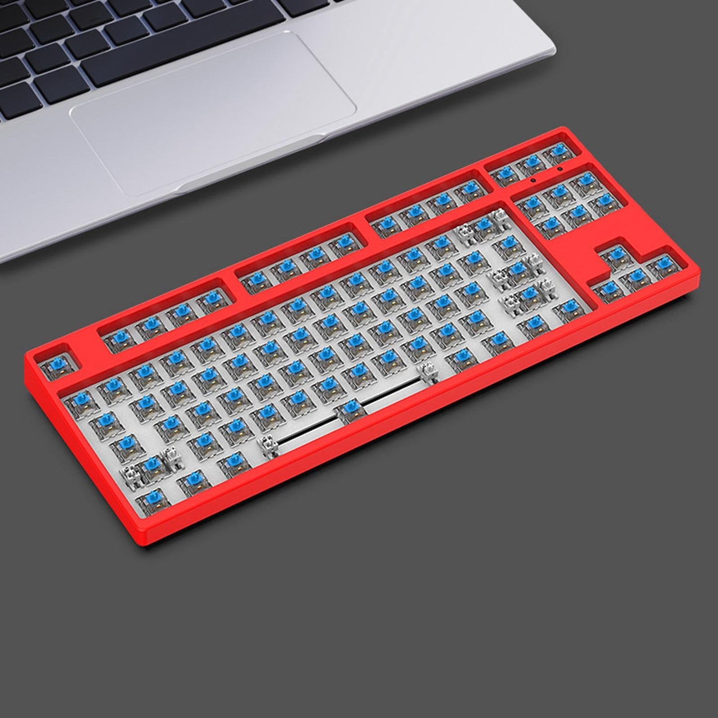 87 Keys DIY Wired Mechanical Keyboard Kit with Blue Switch for PC Parts Red