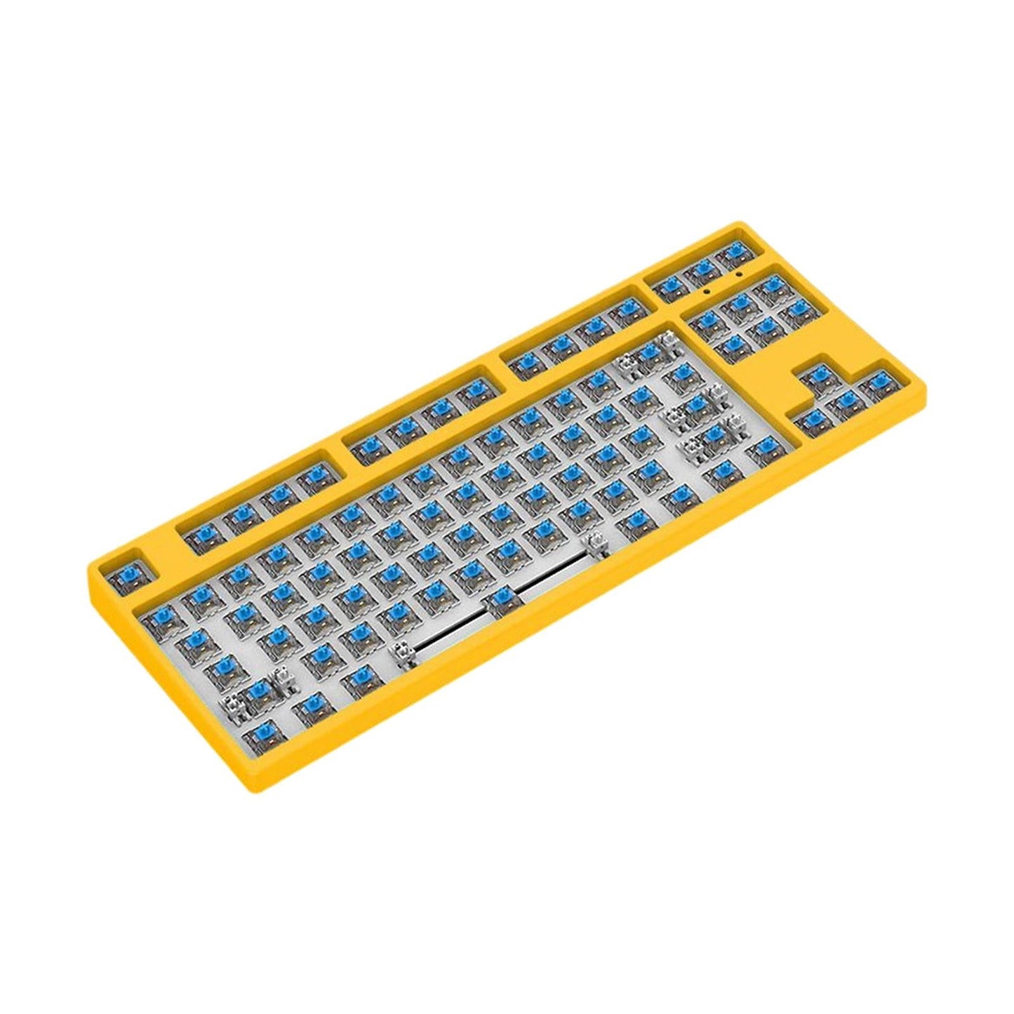 87 Keys DIY Wired Mechanical Keyboard Kit with Blue Switch for PC Parts Yellow