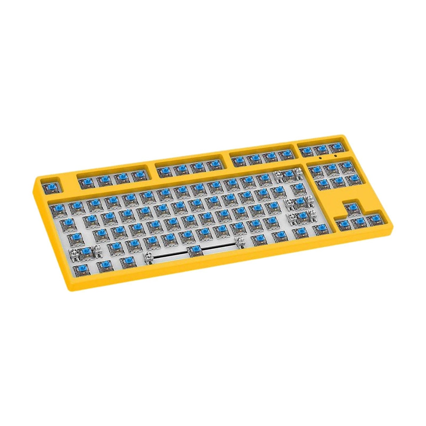 87 Keys DIY Wired Mechanical Keyboard Kit with Blue Switch for PC Parts Yellow