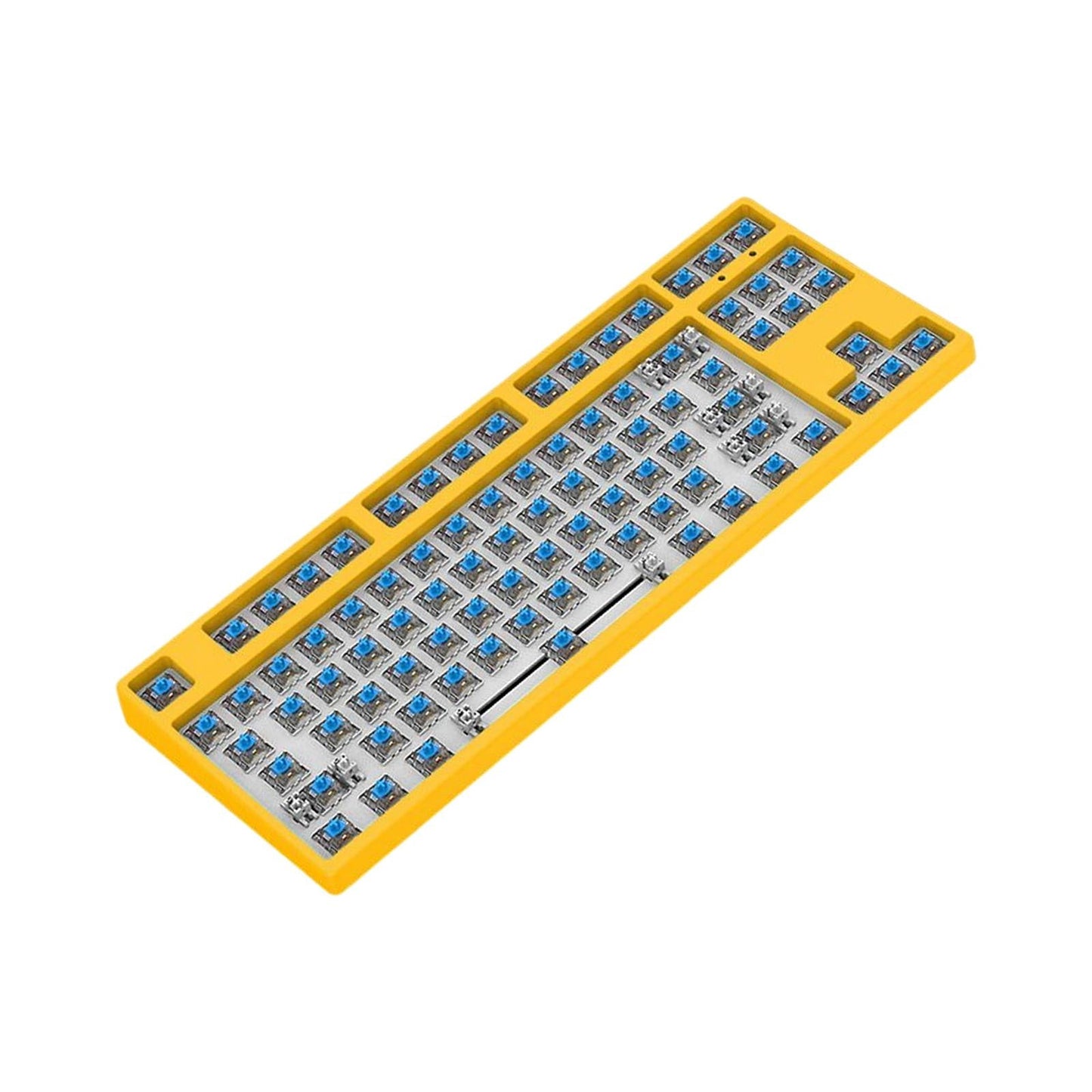 87 Keys DIY Wired Mechanical Keyboard Kit with Blue Switch for PC Parts Yellow