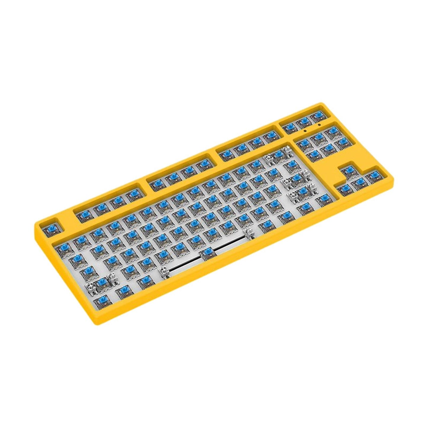 87 Keys DIY Wired Mechanical Keyboard Kit with Blue Switch for PC Parts Yellow