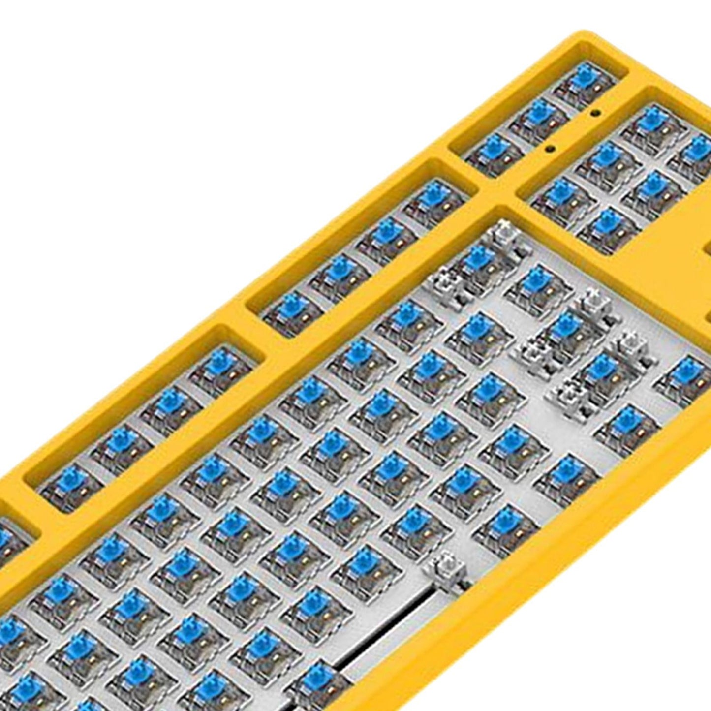 87 Keys DIY Wired Mechanical Keyboard Kit with Blue Switch for PC Parts Yellow