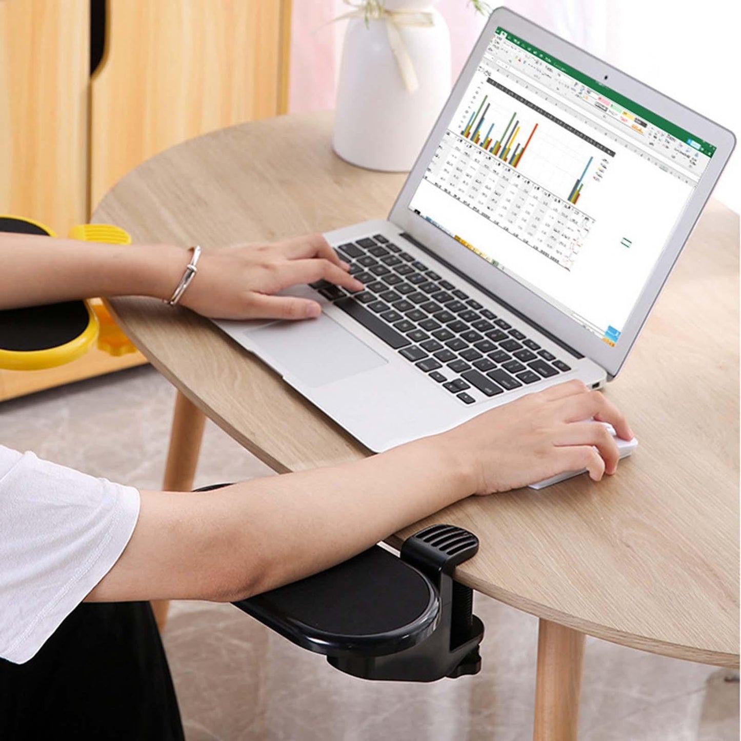 Computer Arm Support Clamp Tray PC Wrist Extender Ergonomic for Desk Table